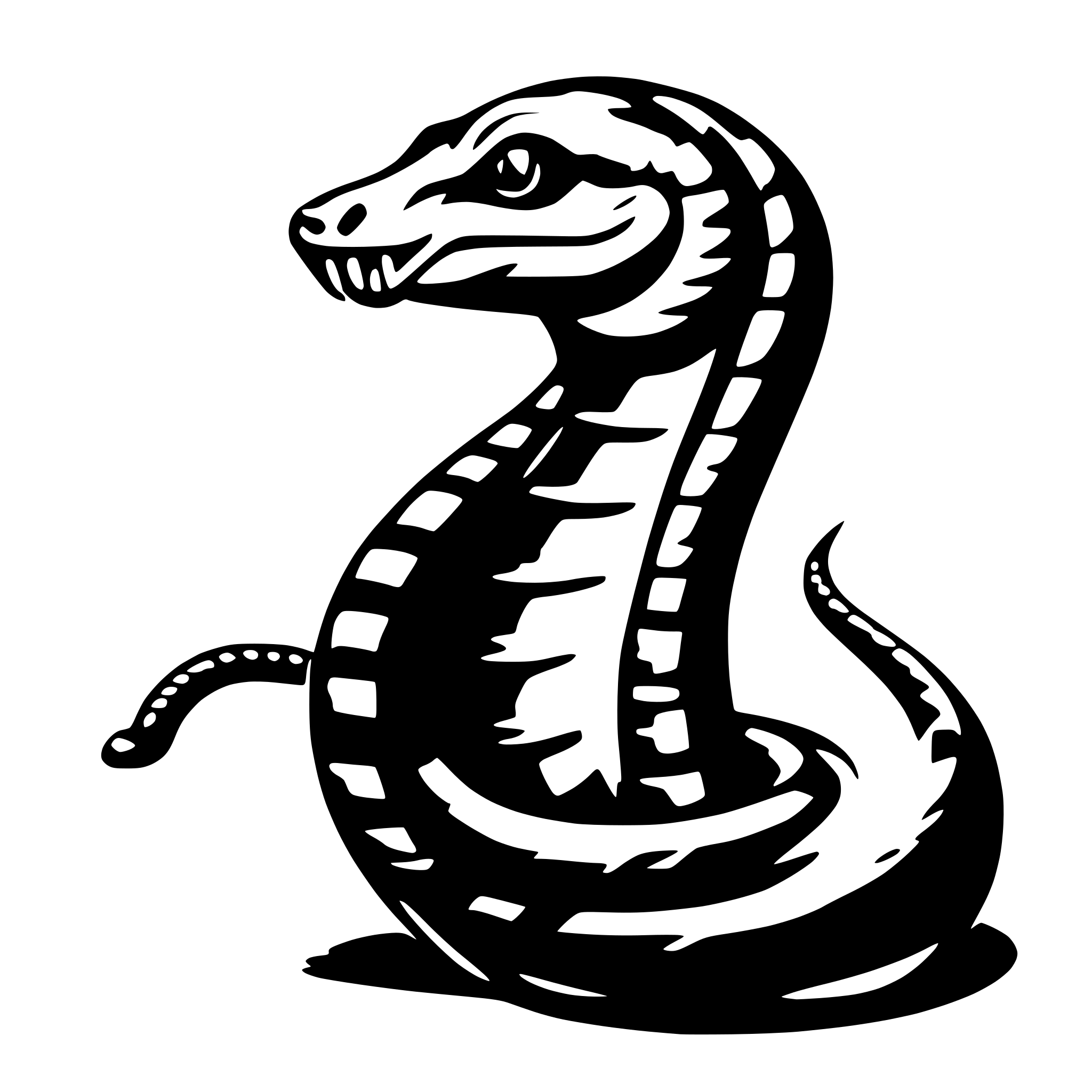 AI-generated SVG of a cobra