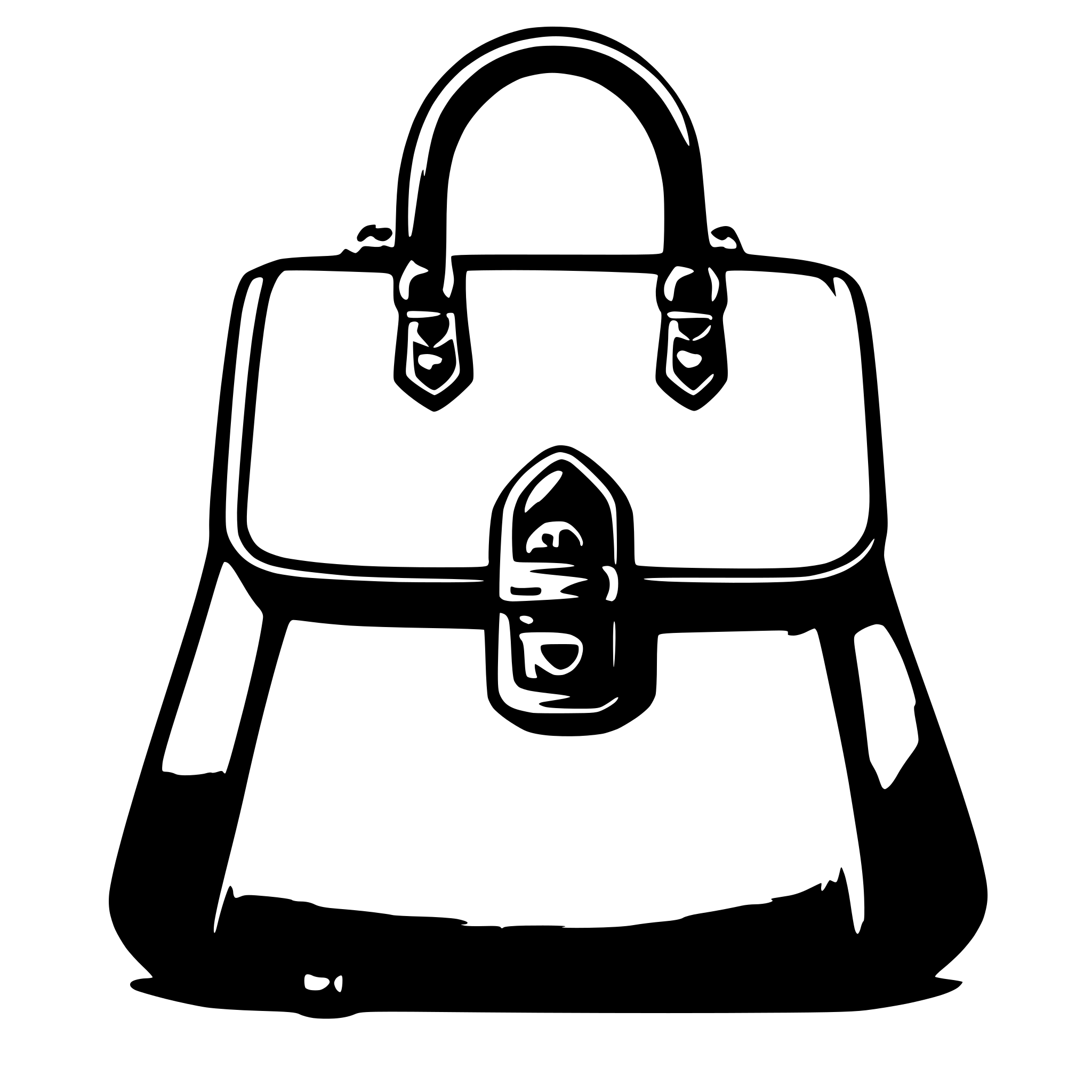 AI-generated SVG of 'pink handbag'