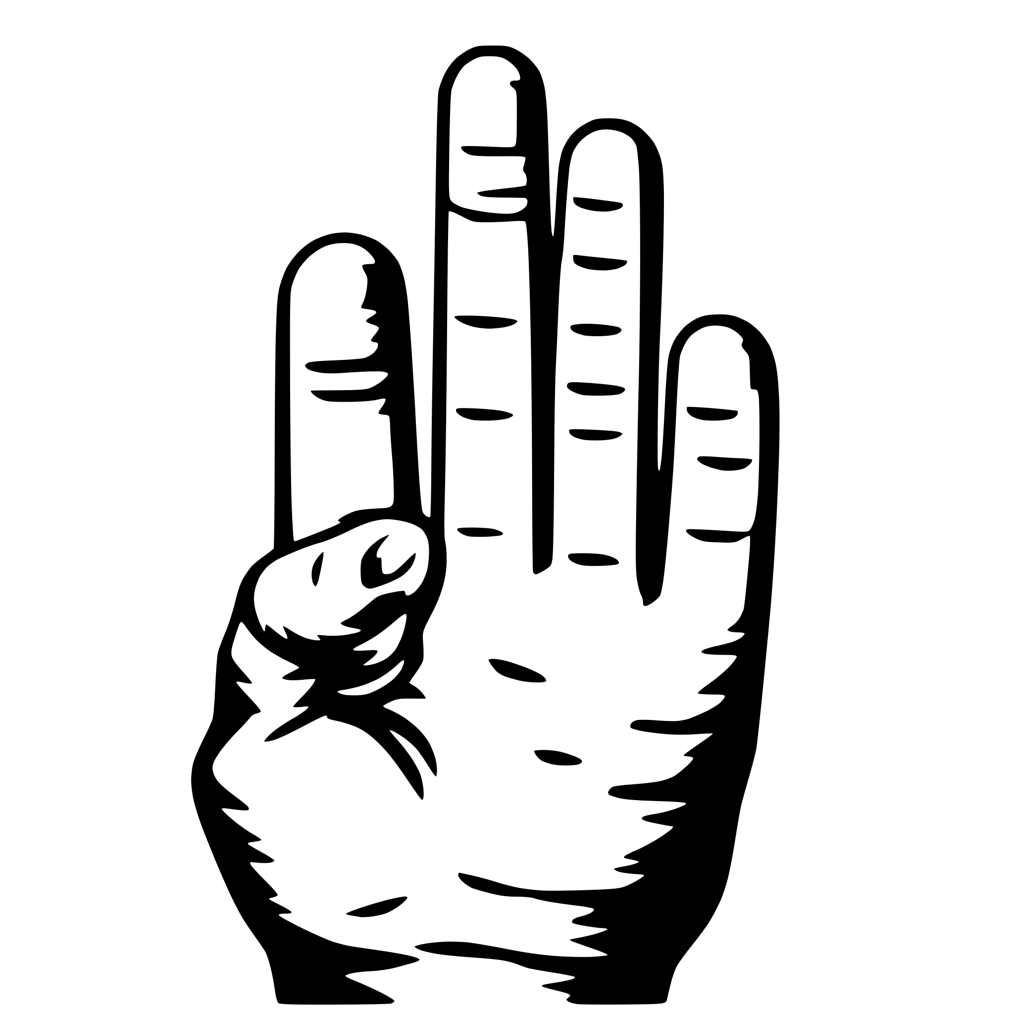 AI-generated SVG of 'slib someone the finger'