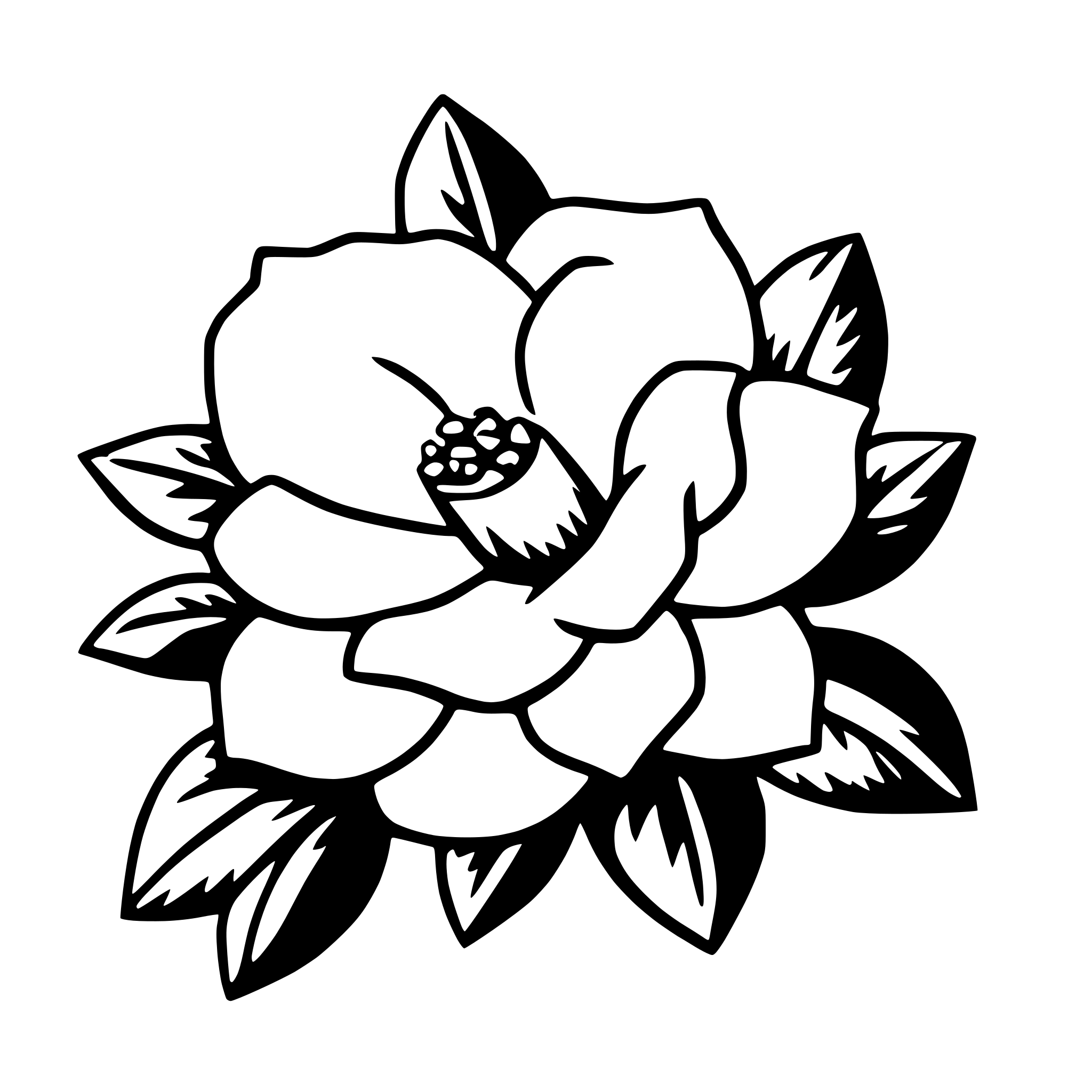 AI-generated SVG of 'gardenia'