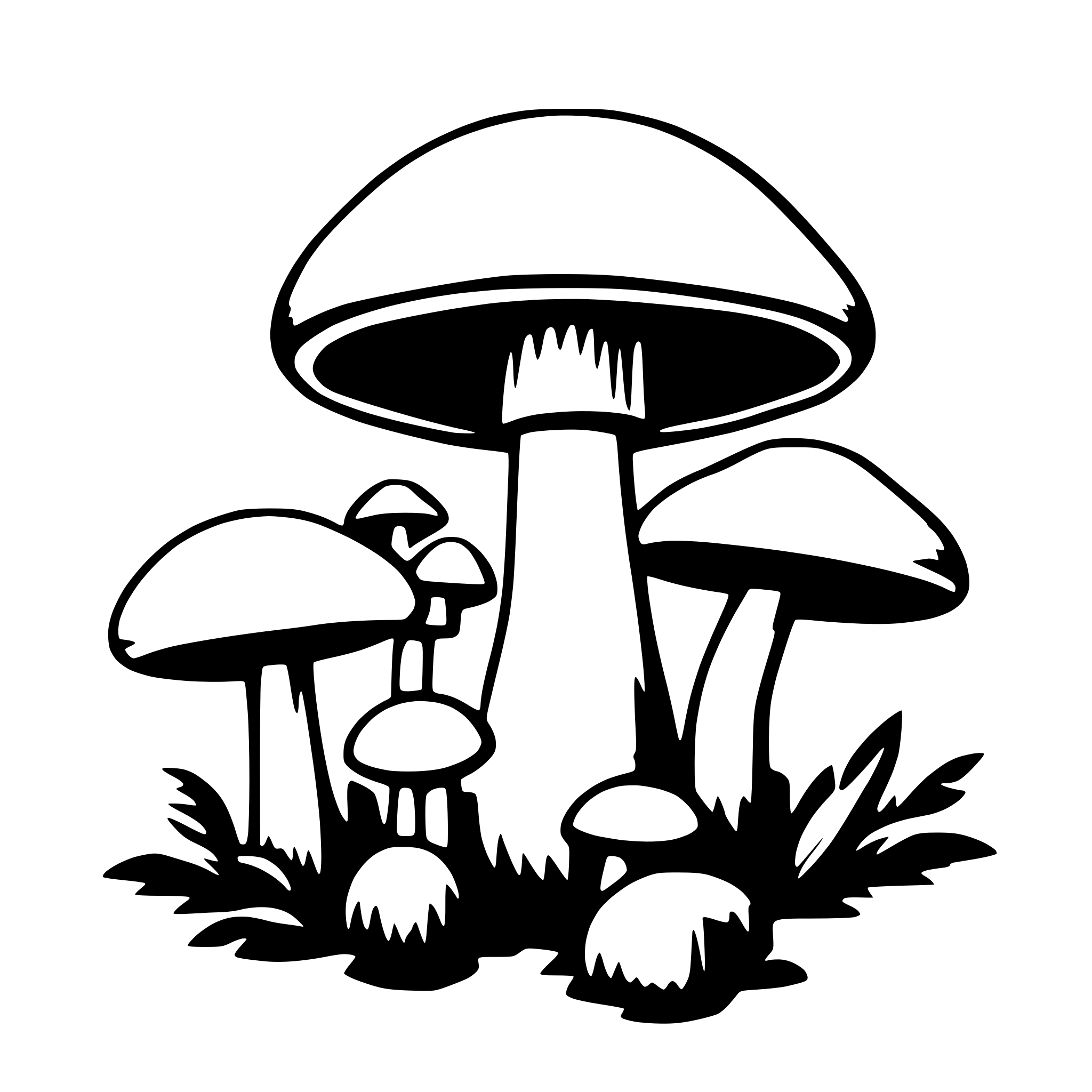 AI-generated SVG of 'mushrooms'
