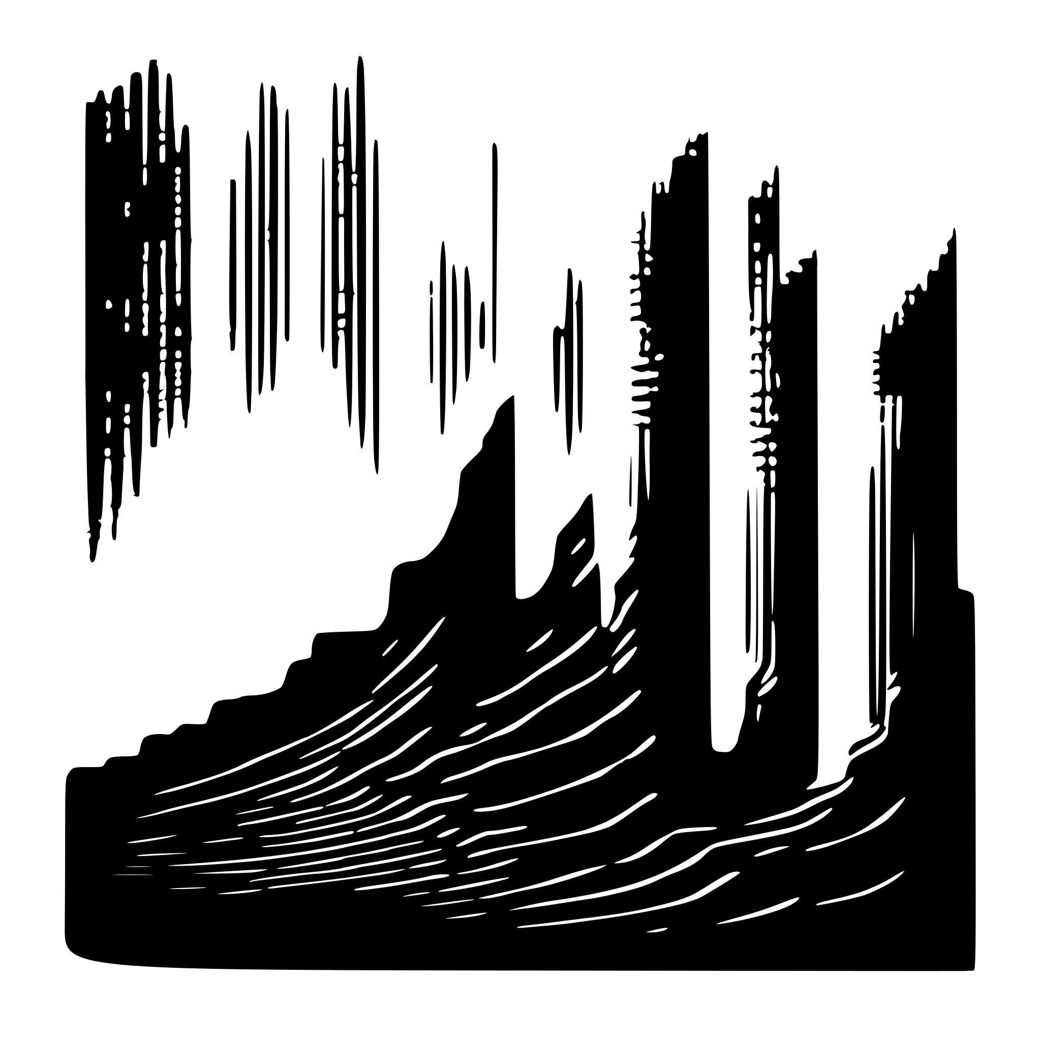 AI-generated SVG of 'minimal dotted node waveform'