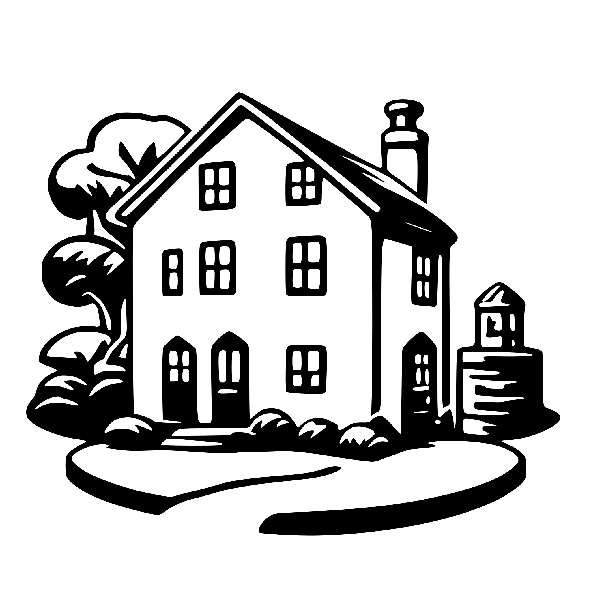 AI-generated SVG of a home managment system