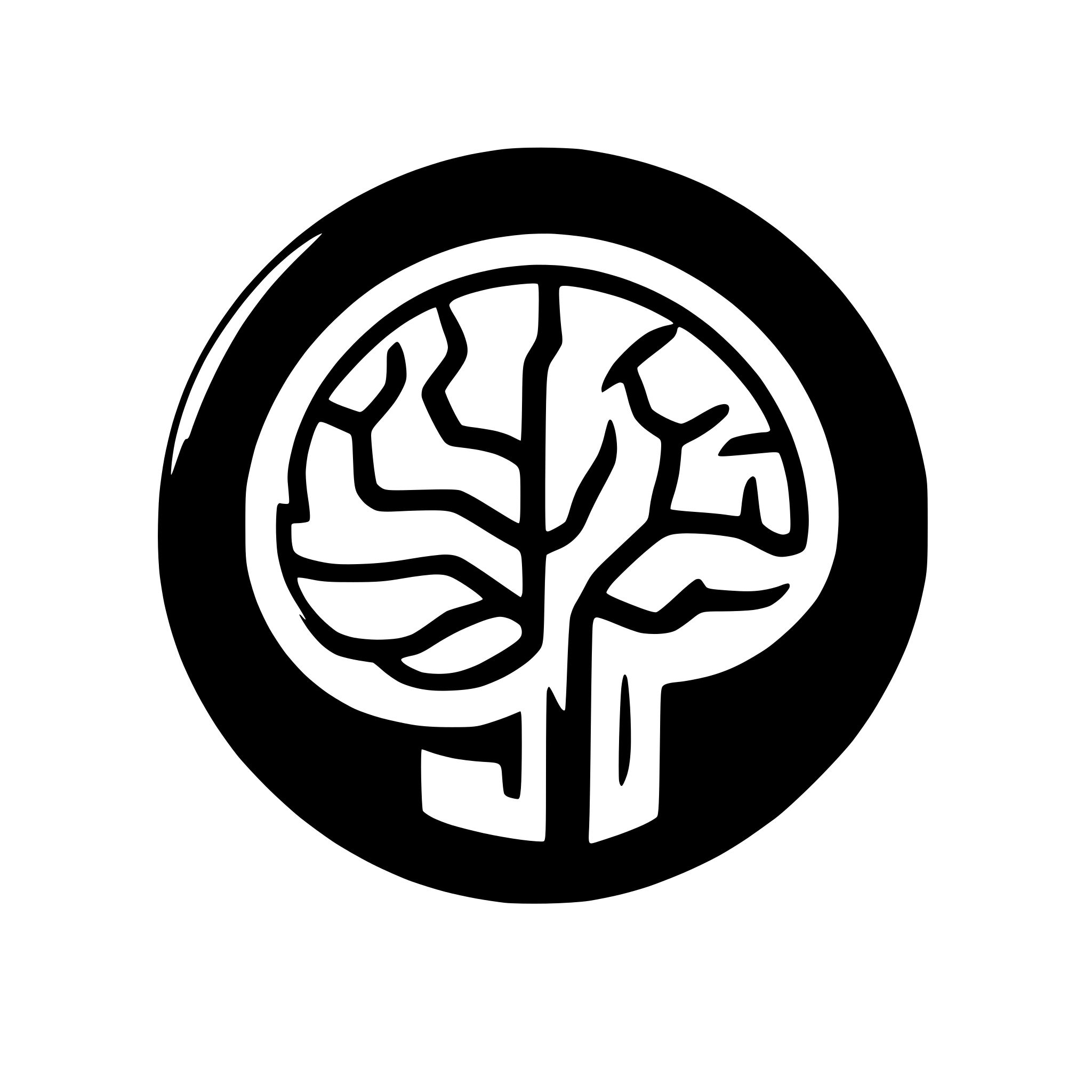 AI-generated SVG of a An abstract logo of human brain