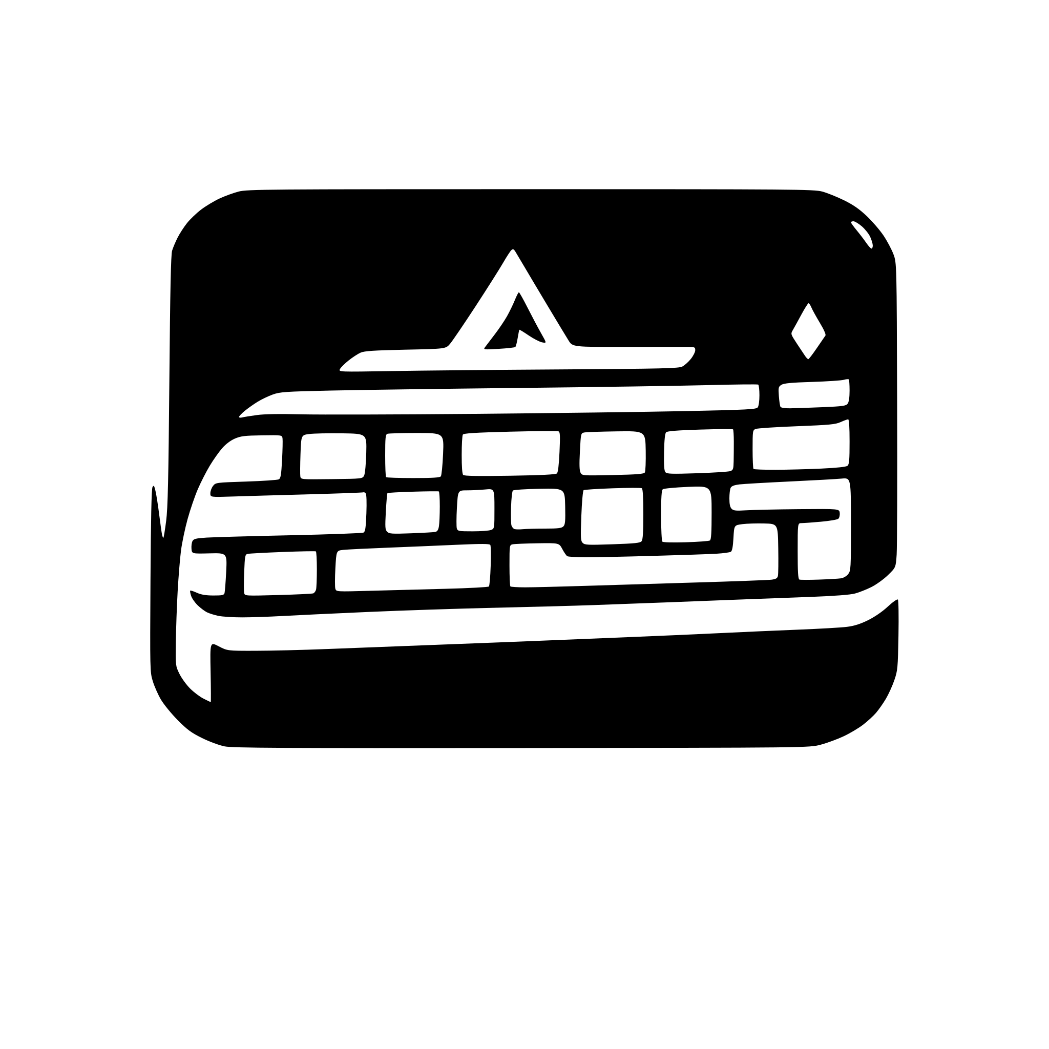 AI-generated SVG of a keyboard with prominant letters on it
