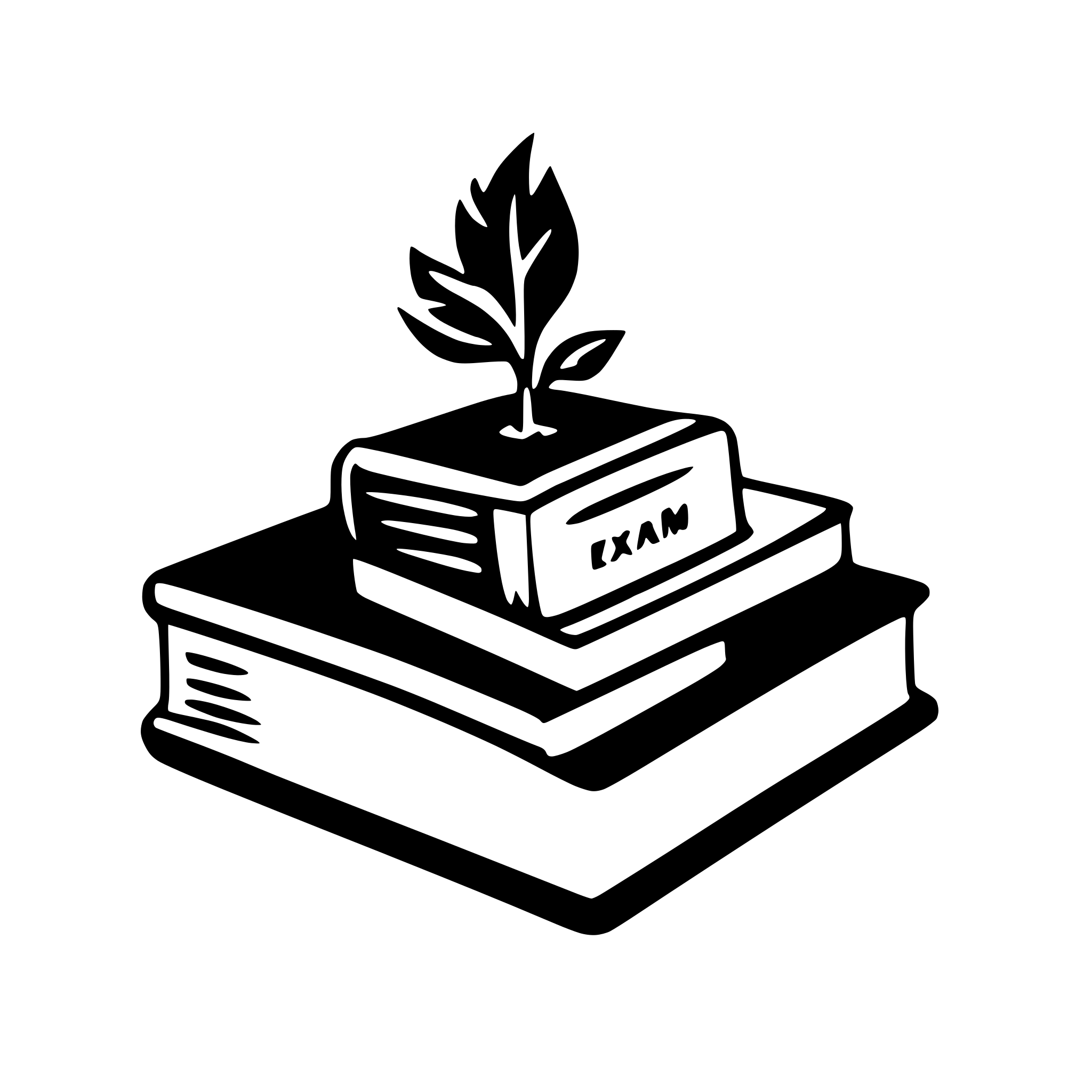 AI-generated SVG of a logo solid book exam