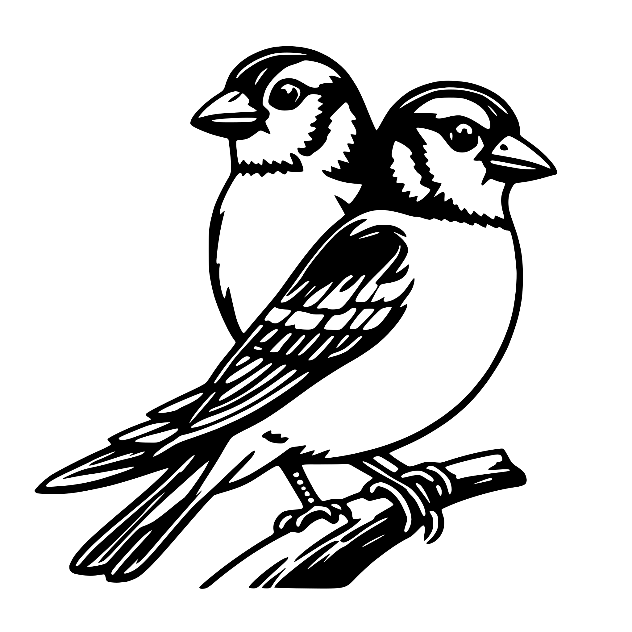 AI-generated SVG of a blue jay