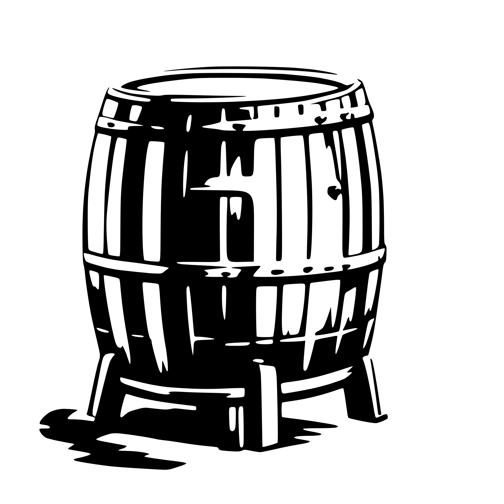 AI-generated SVG of 'shadowed wine barrel standing'