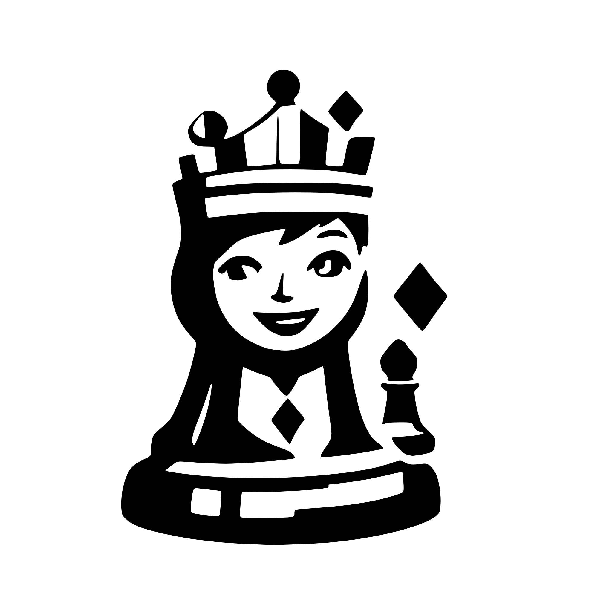 AI-generated SVG of a The queen piece in chess. Minimalism. Icon. Colourful.