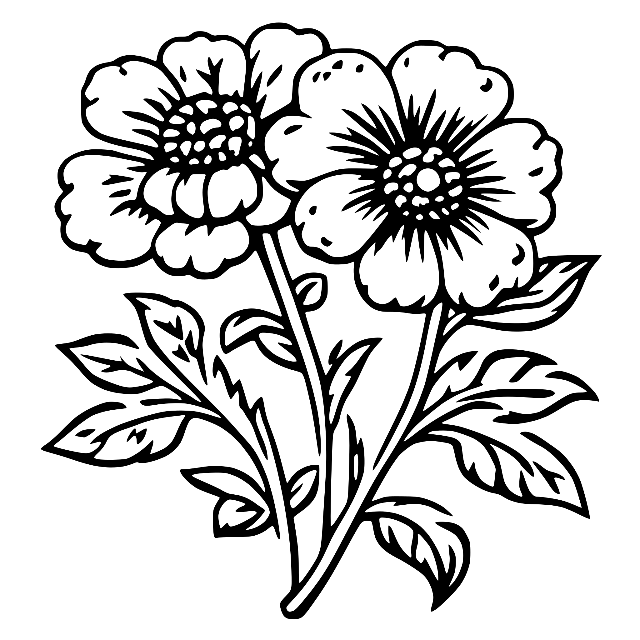 AI-generated SVG of 'william morris style flower'