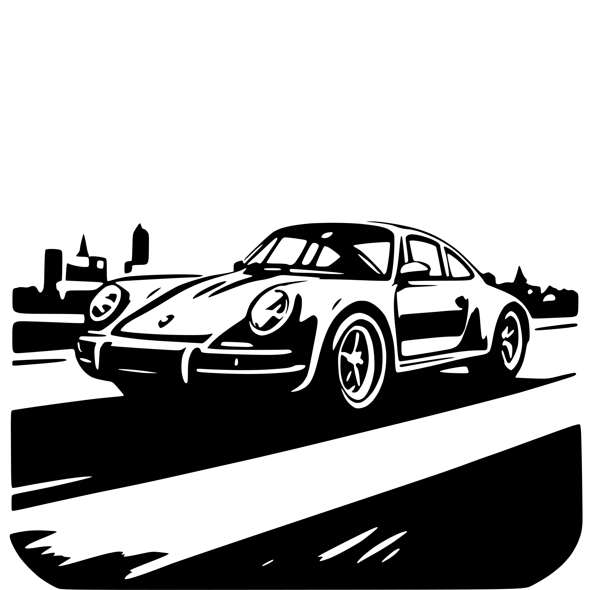 AI-generated SVG of a No Risk No Porsche