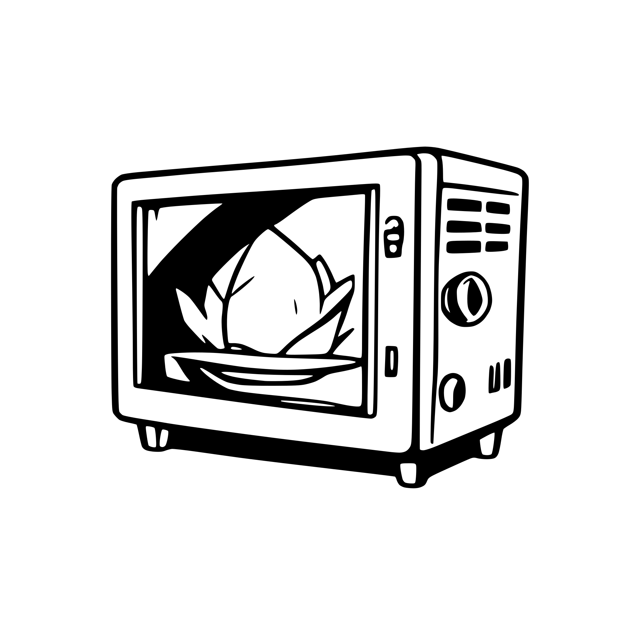 AI-generated SVG of a microwave