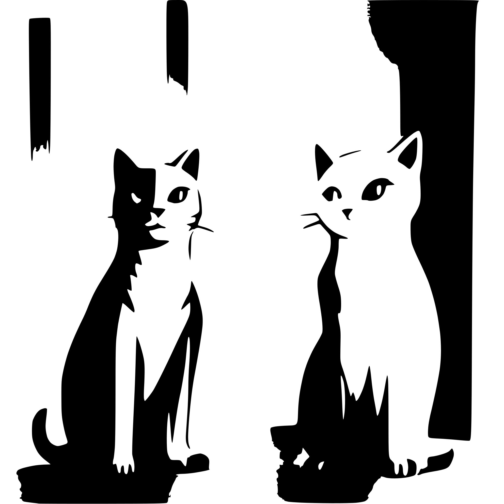 AI-generated SVG of 'two cats silhouette'