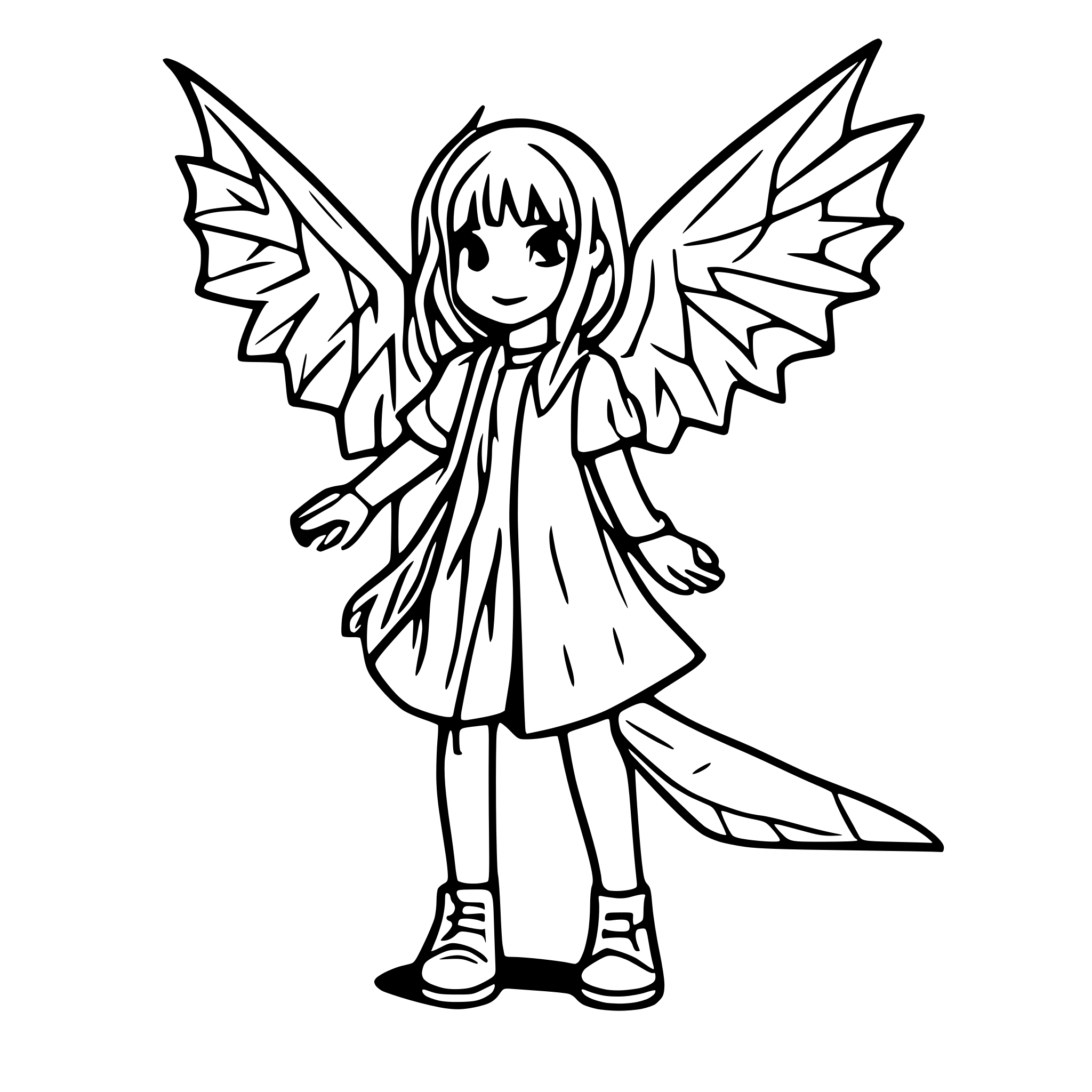 AI-generated SVG of 'dragon wings'