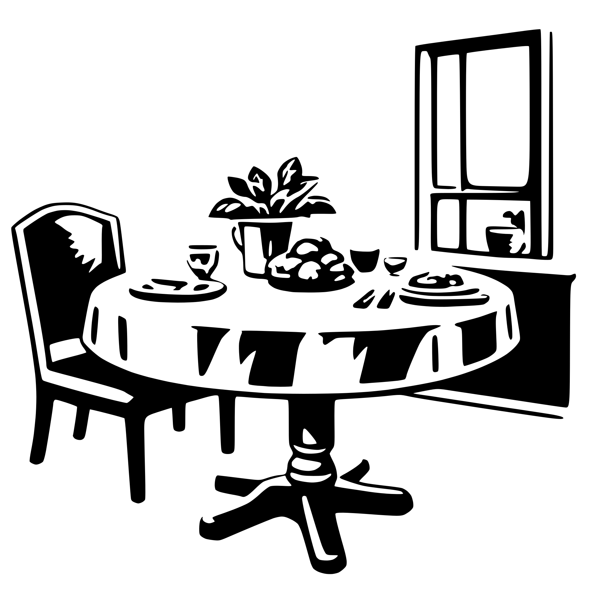 AI-generated SVG of a dining table