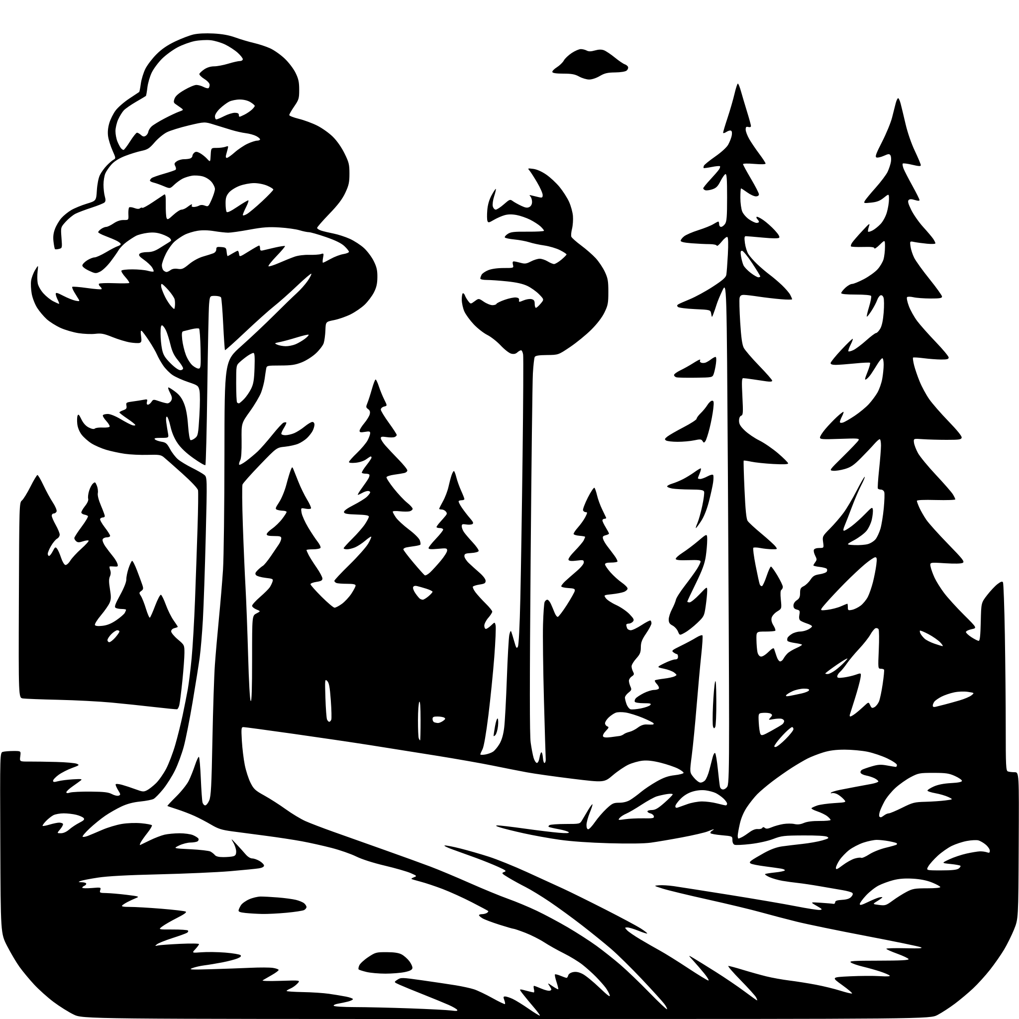 AI-generated SVG of 'forest'