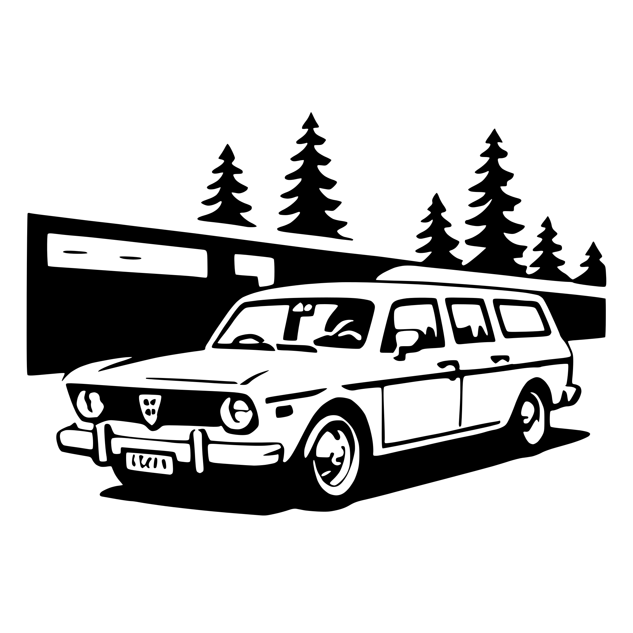 AI-generated SVG of a station wagon