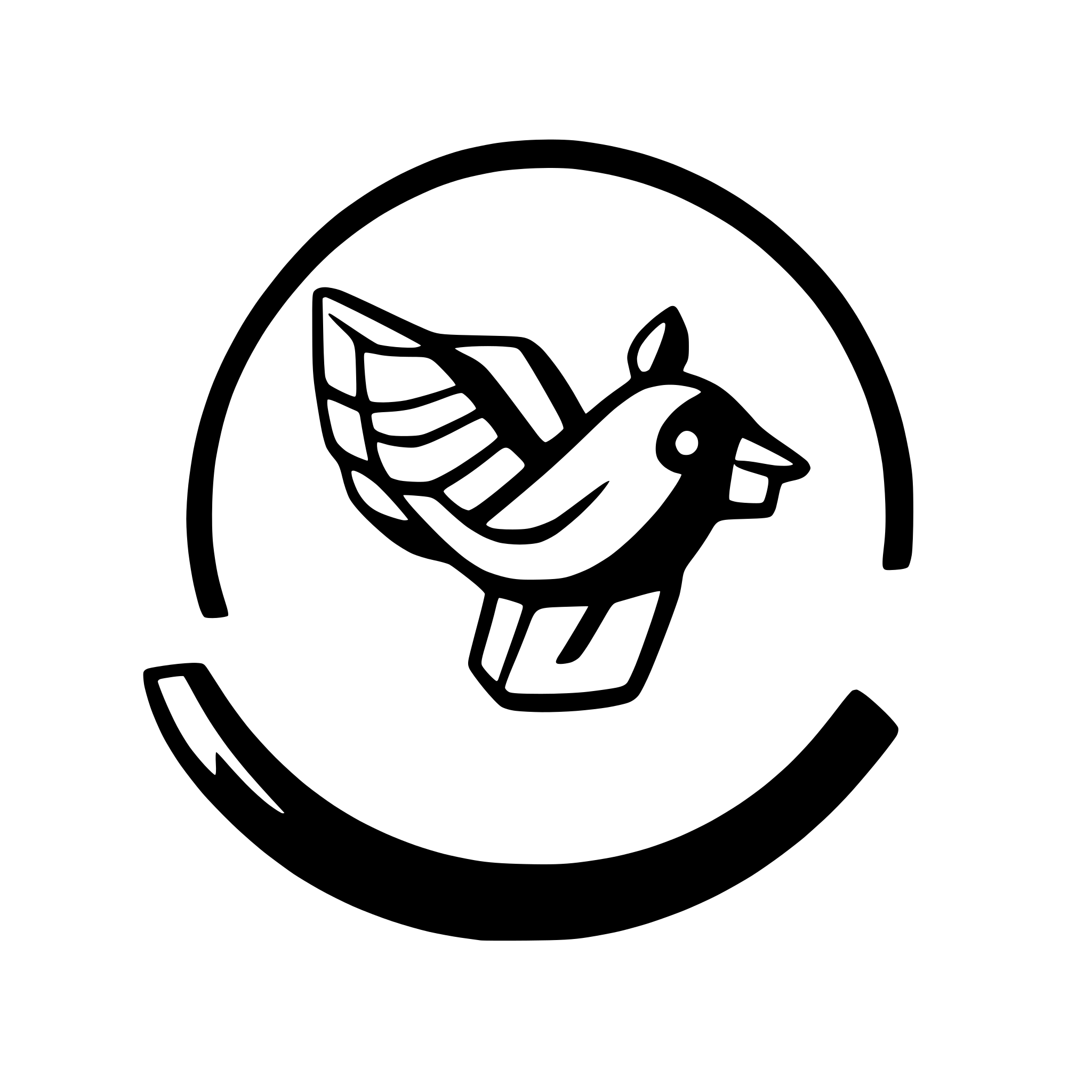 AI-generated SVG of a instagram logo flying bird