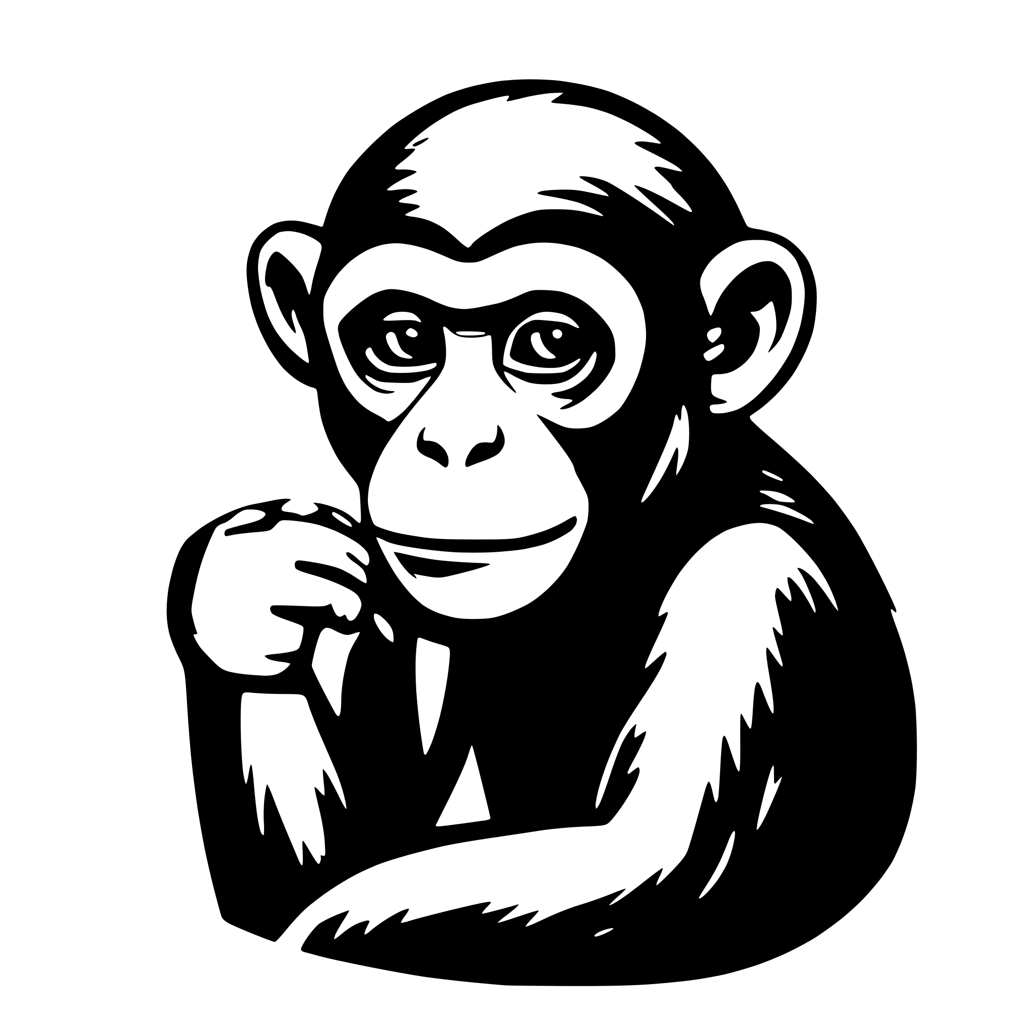 AI-generated SVG of a monkey