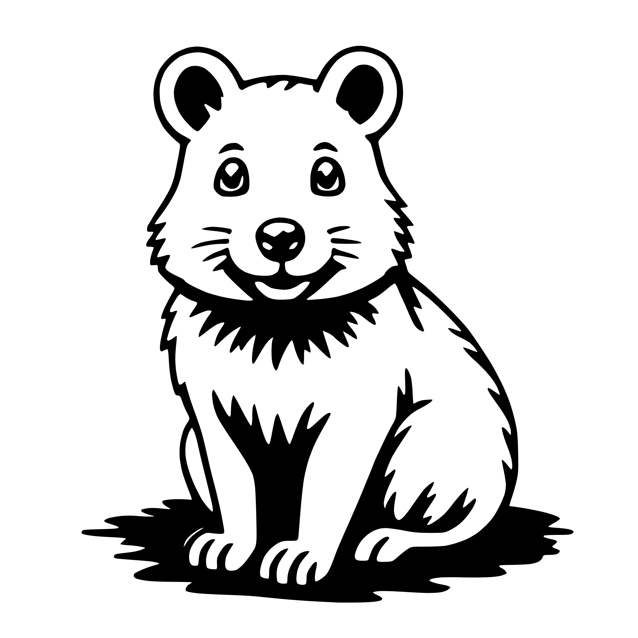 AI-generated SVG of a quokka