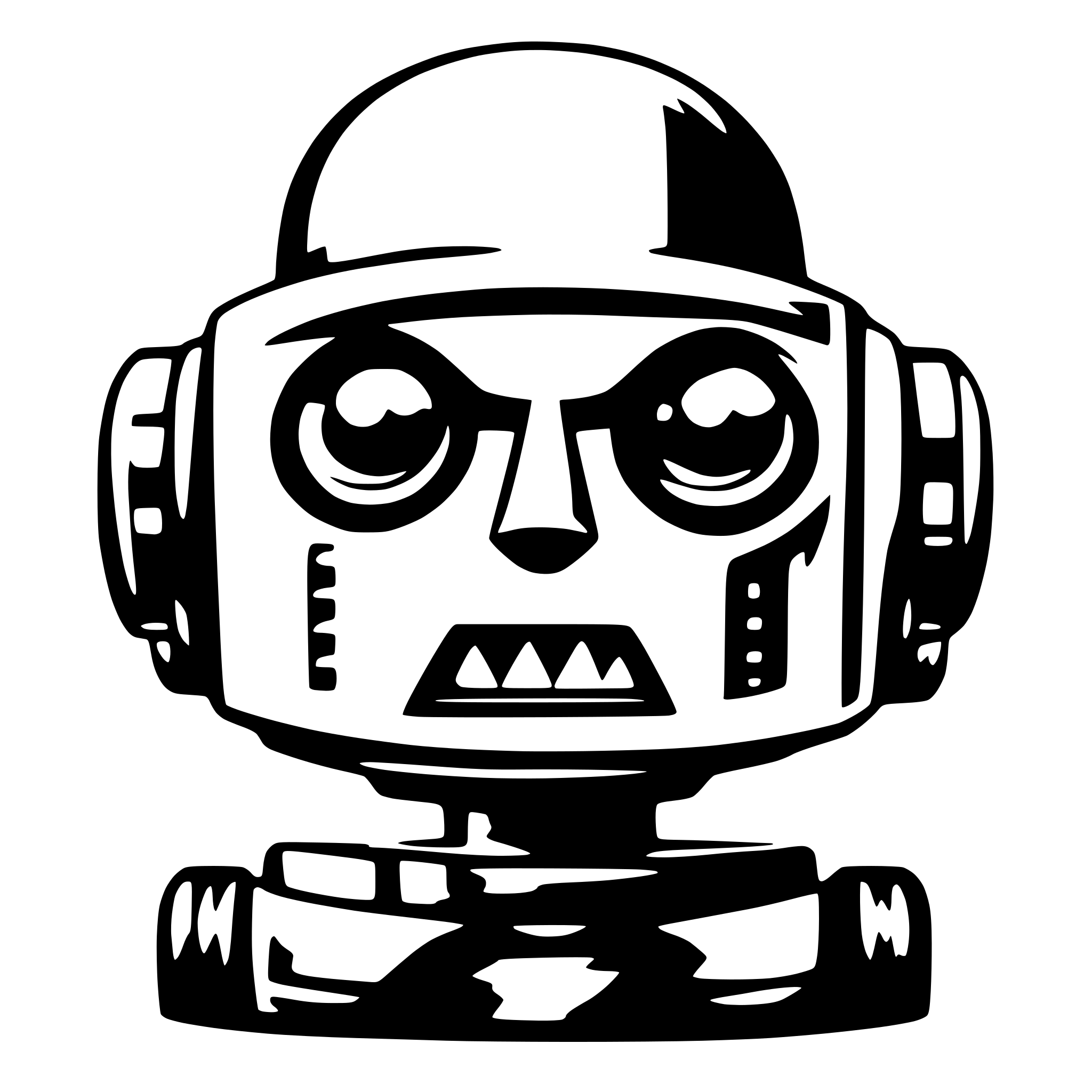 AI-generated SVG of a angry robot