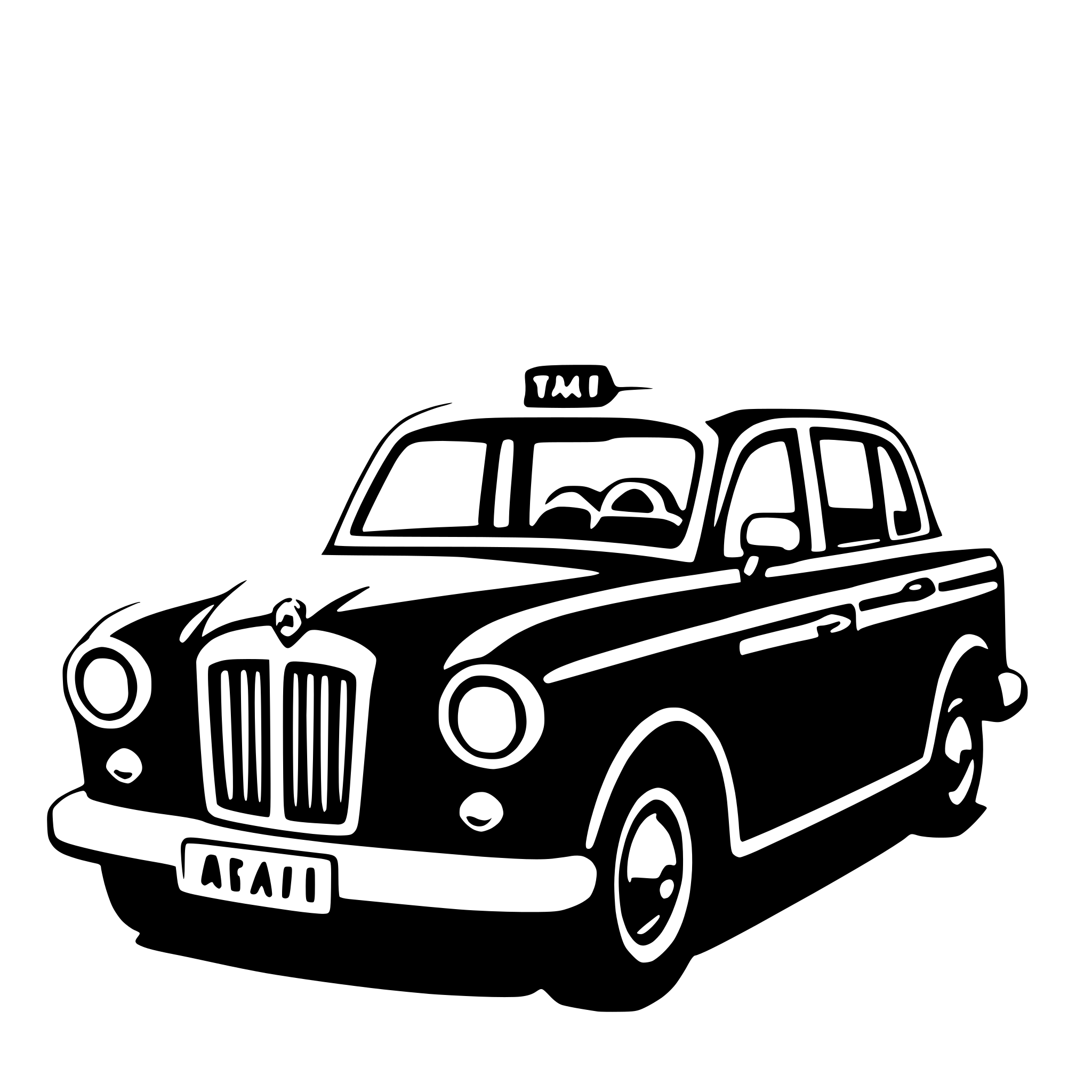 AI-generated SVG of a taxi