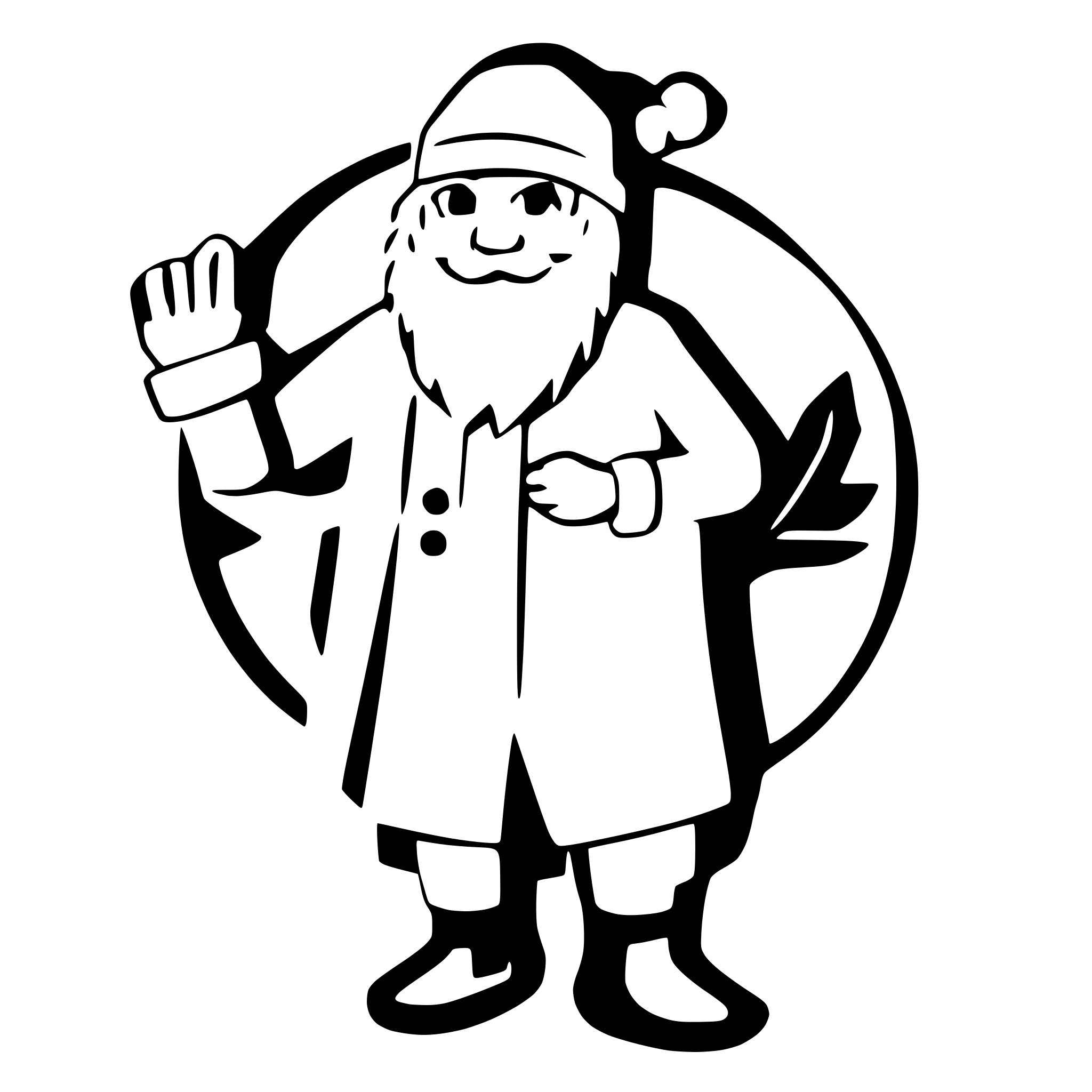 AI-generated SVG of a santa claus full body