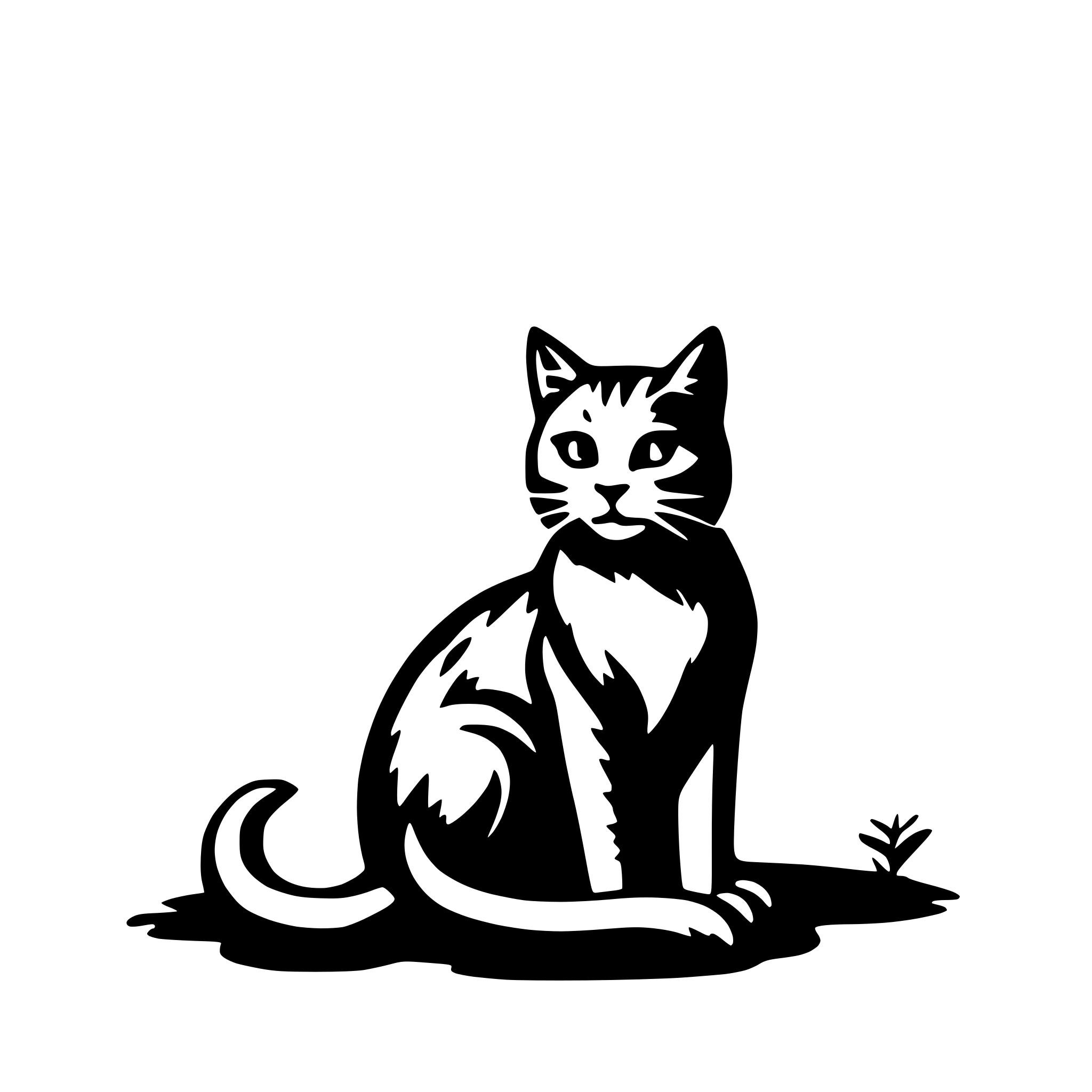 AI-generated SVG of 'cat and moon'