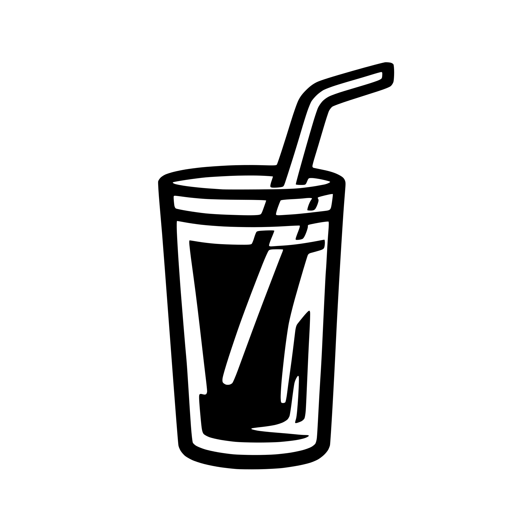 AI-generated SVG of a a glass of water with a straw