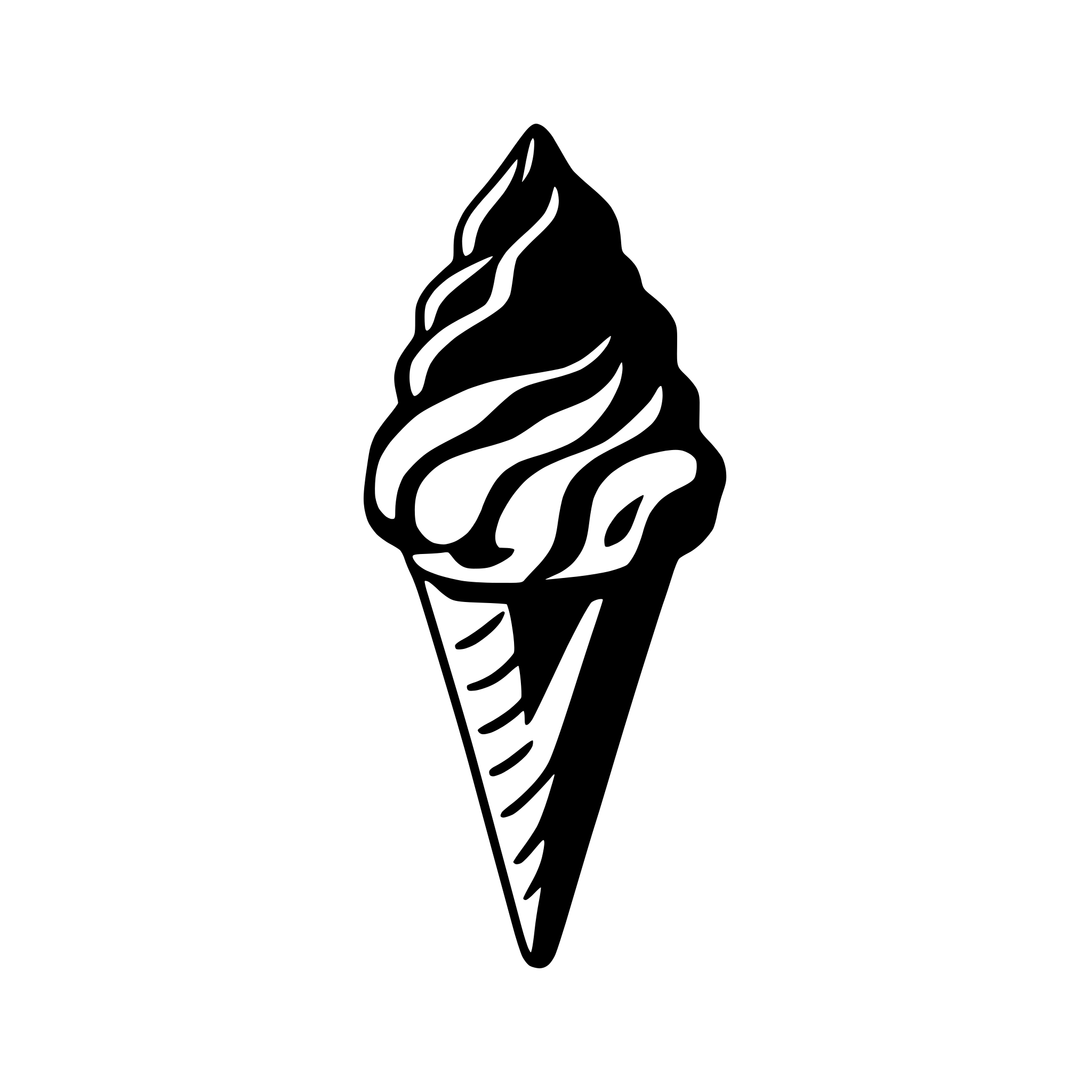 AI-generated SVG of 'ice cream cone melting'