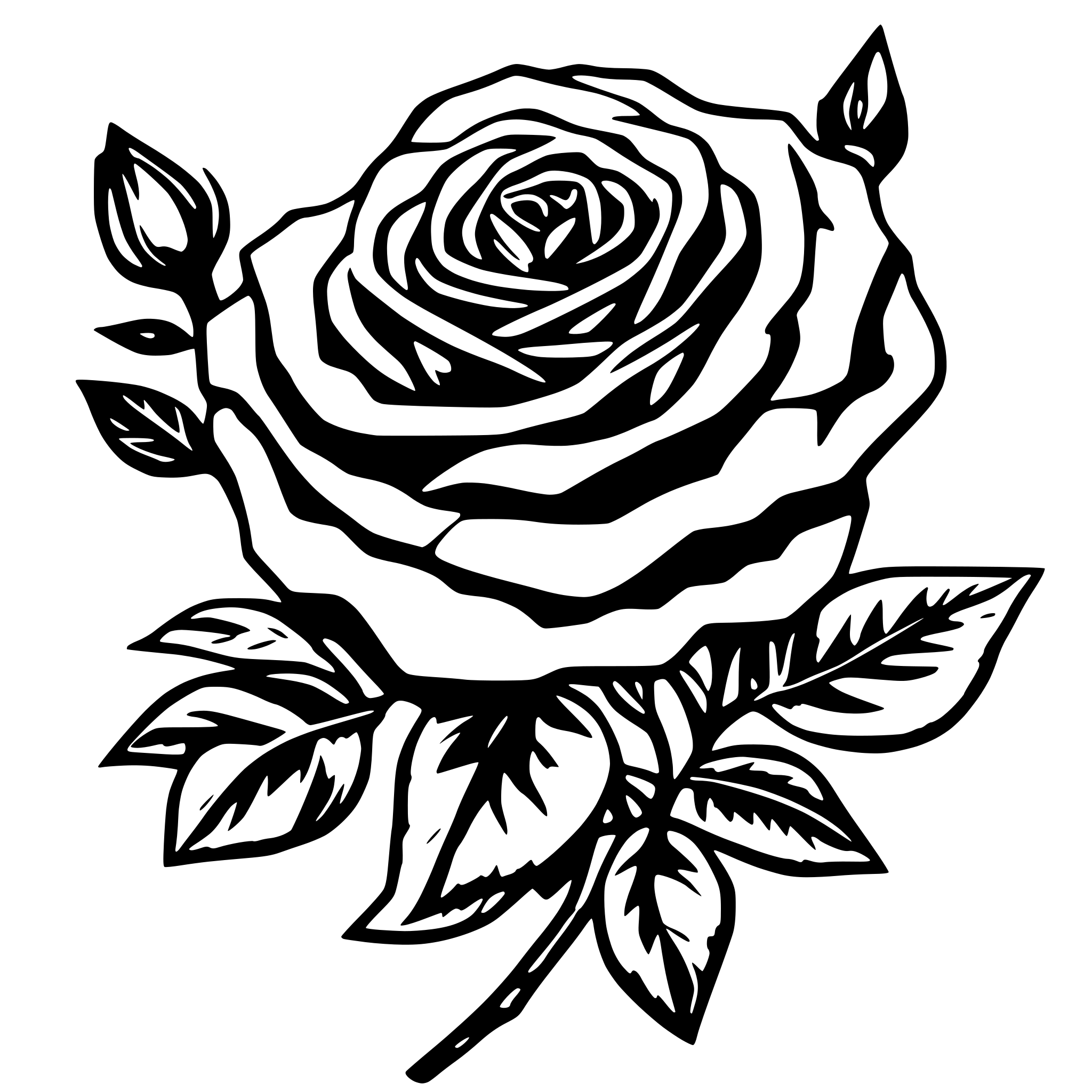 AI-generated SVG of 'crete a rose image'
