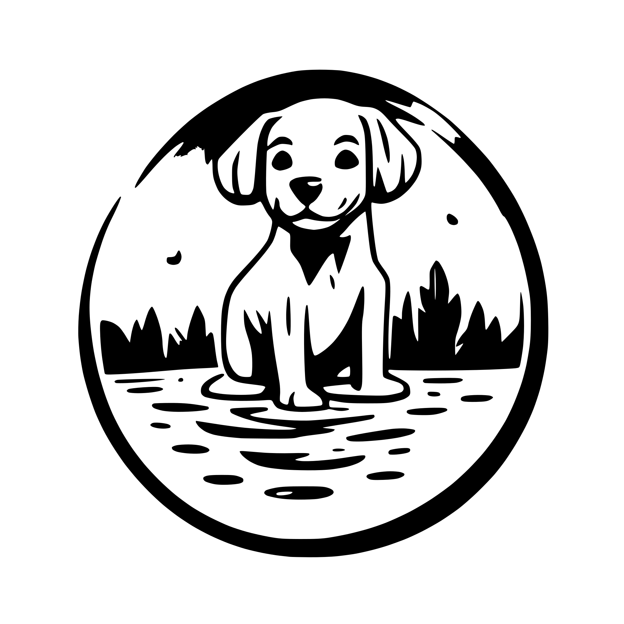 AI-generated SVG of 'puddle dog'
