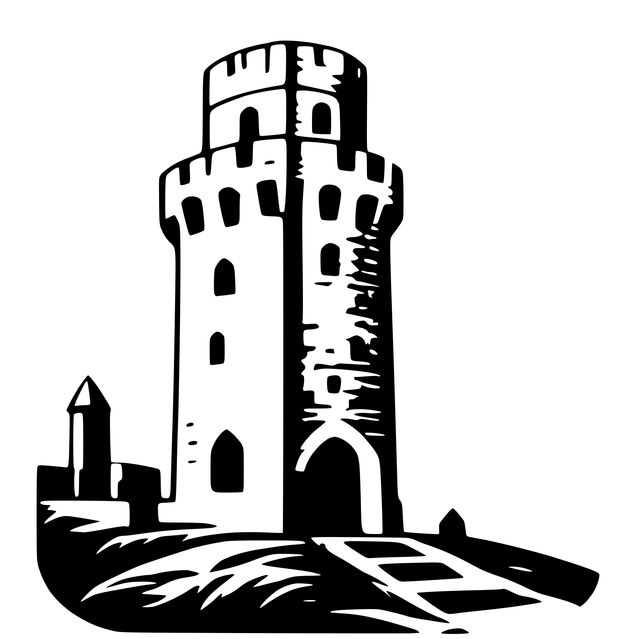AI-generated SVG of a torre fuerte medieval con ladrillo e