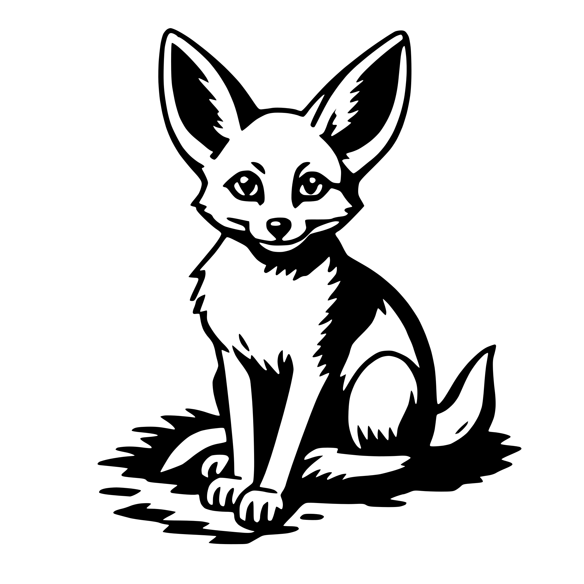 AI-generated SVG of a fennec fox