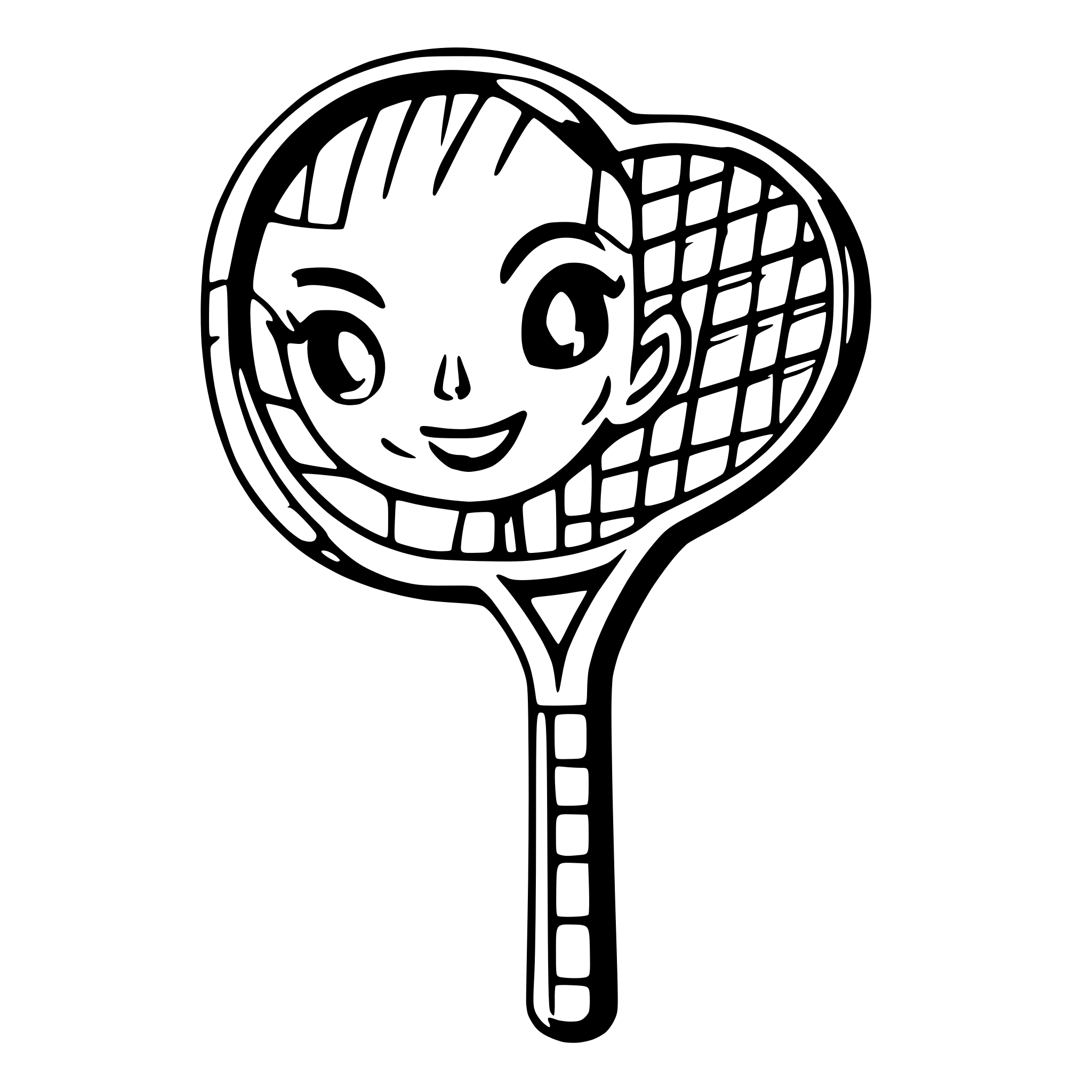 AI-generated SVG of a Tennis racket