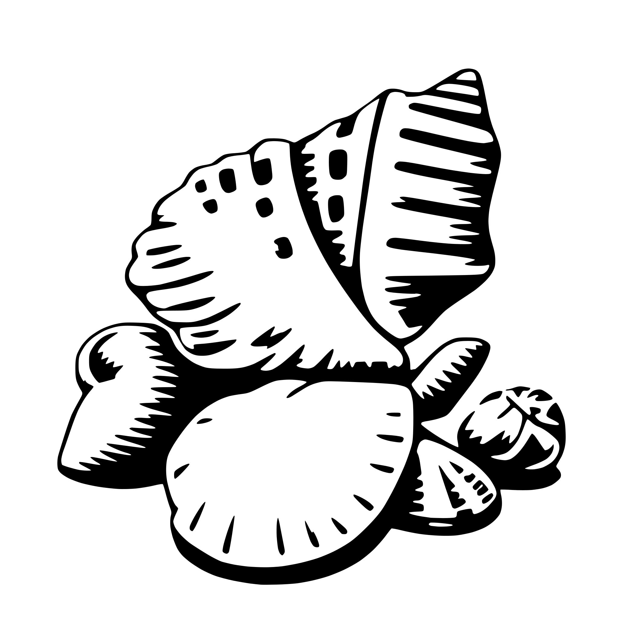 AI-generated SVG of a seashell collection