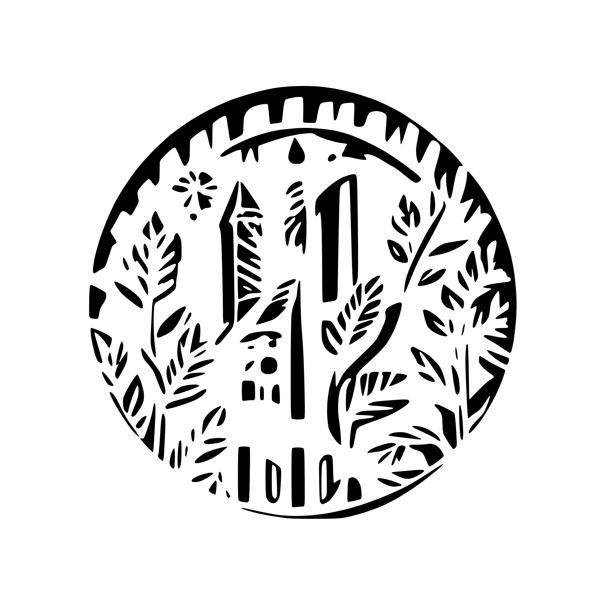 AI-generated SVG of a happy new year 2025 card