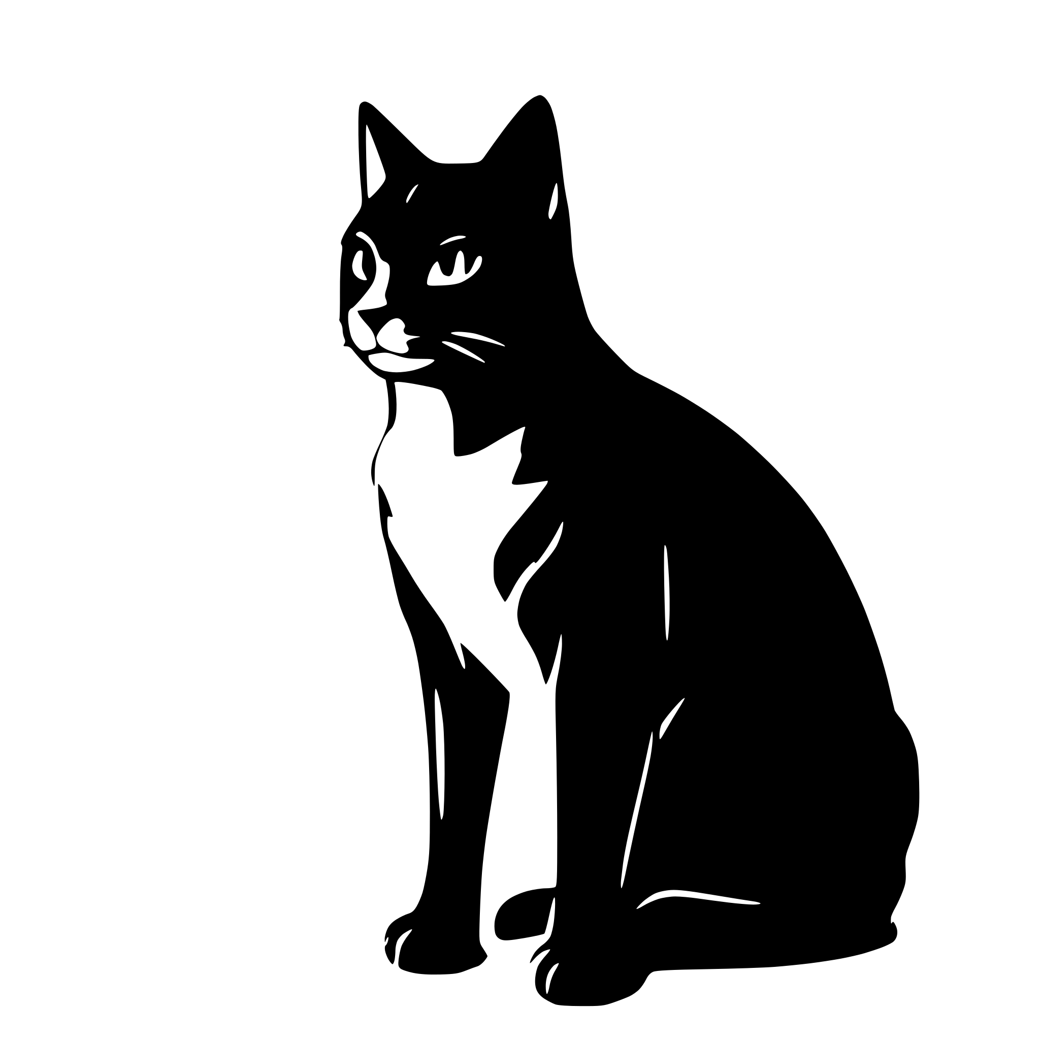 AI-generated SVG of 'black cat simple no shadow'