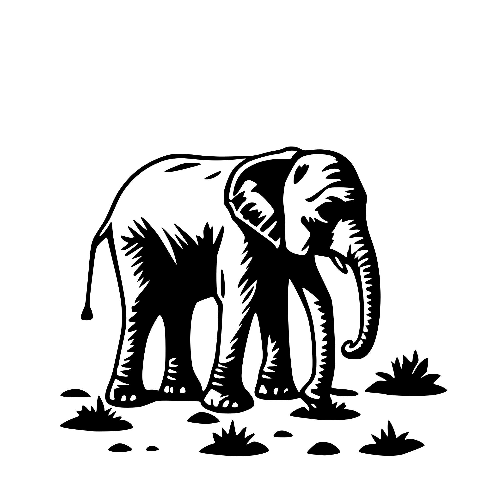 AI-generated SVG of 'elephant style 1001 nuits'