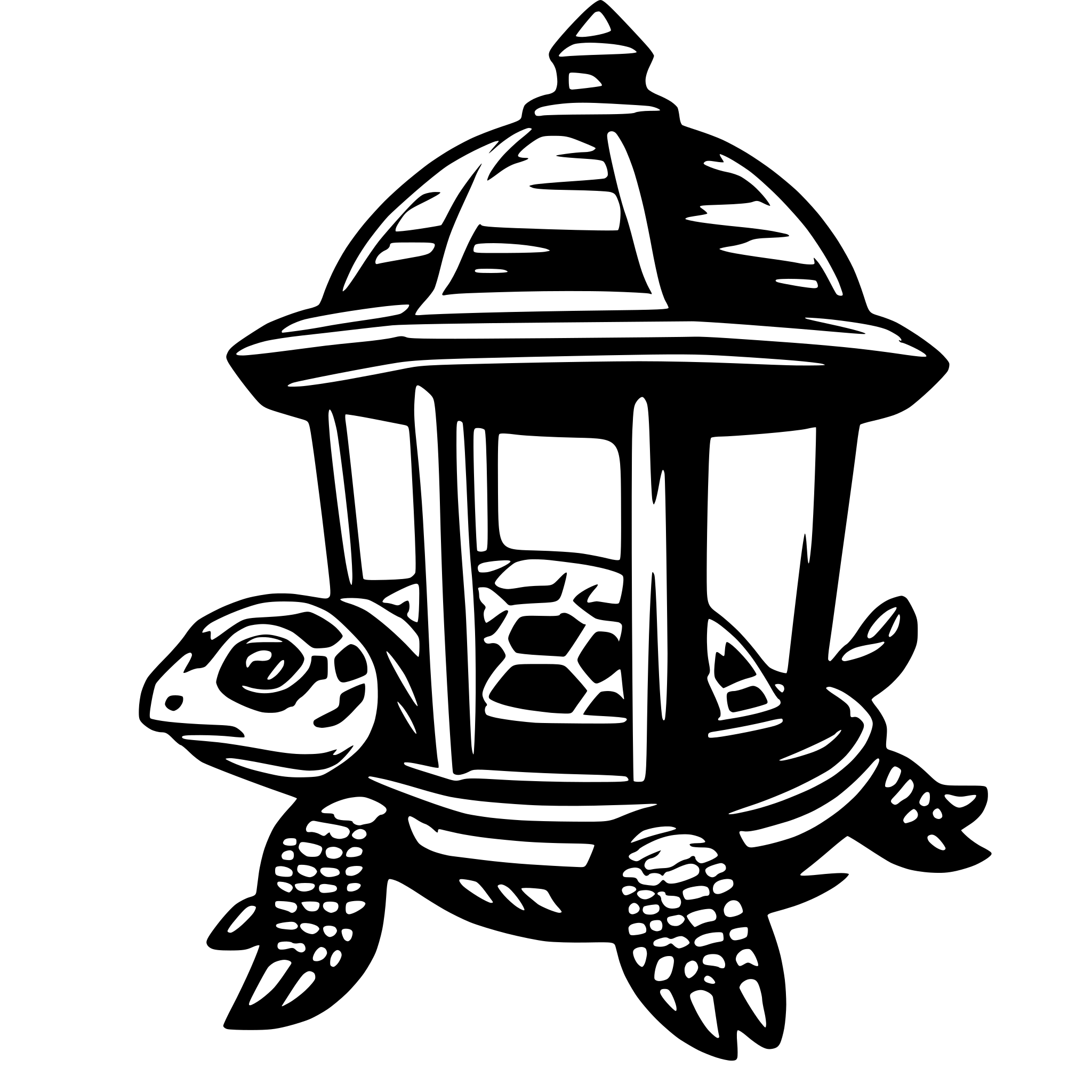 AI-generated SVG of a lantern turtle craft
