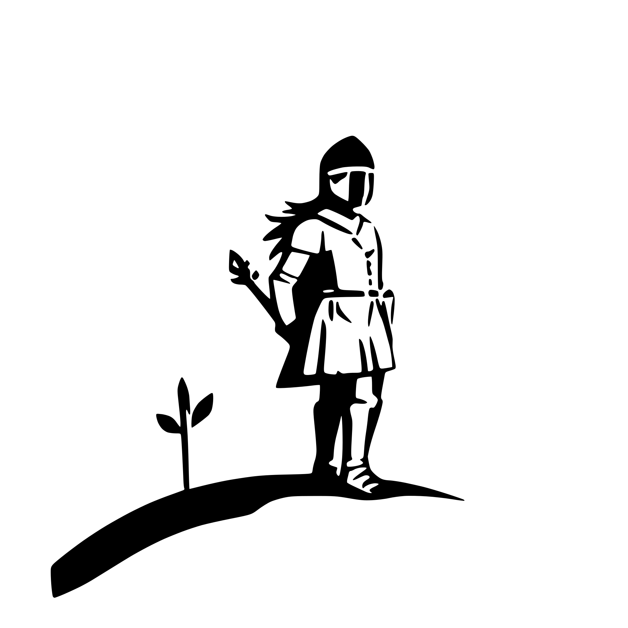 AI-generated SVG of a a knight on a hill