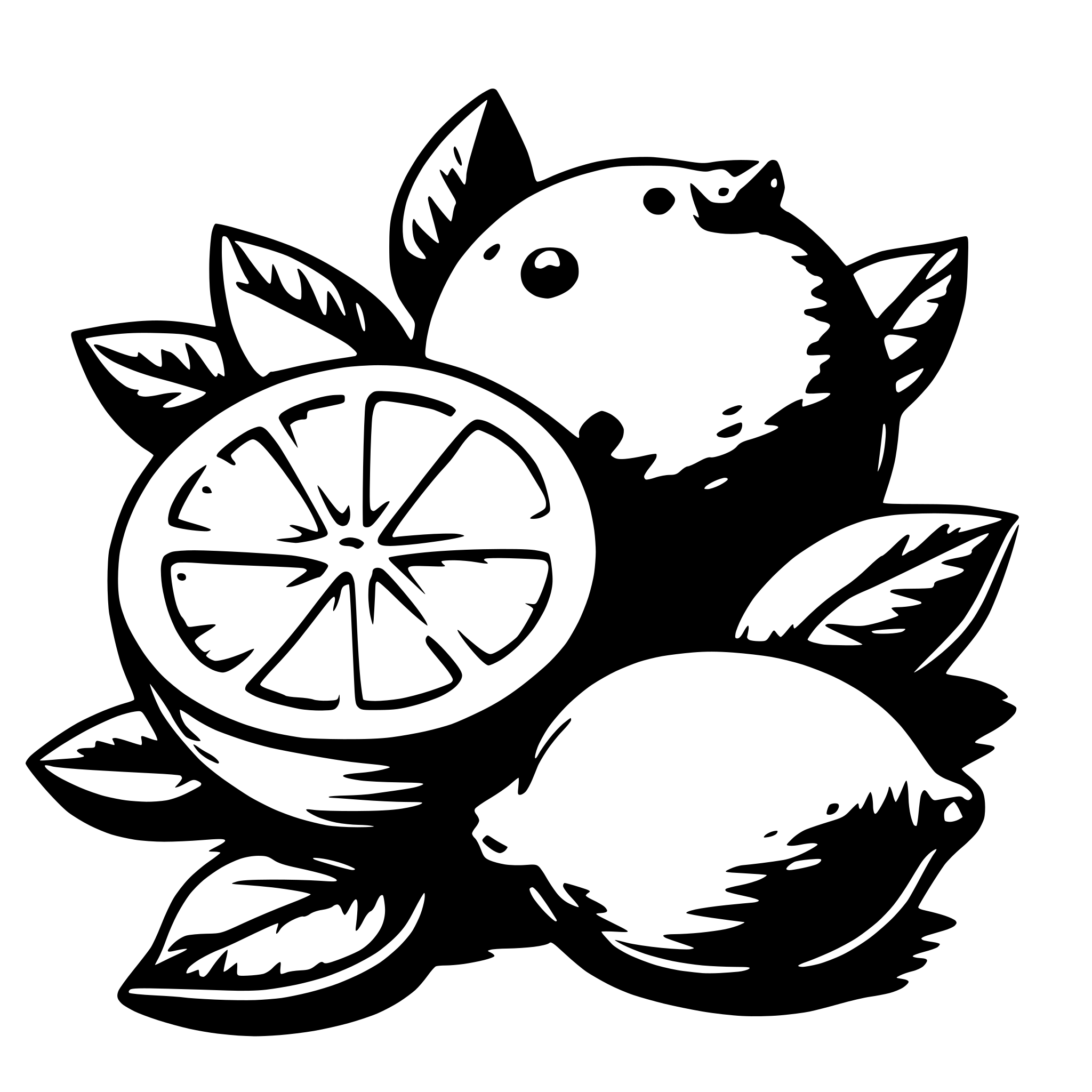 AI-generated SVG of 'Lemons and animals'