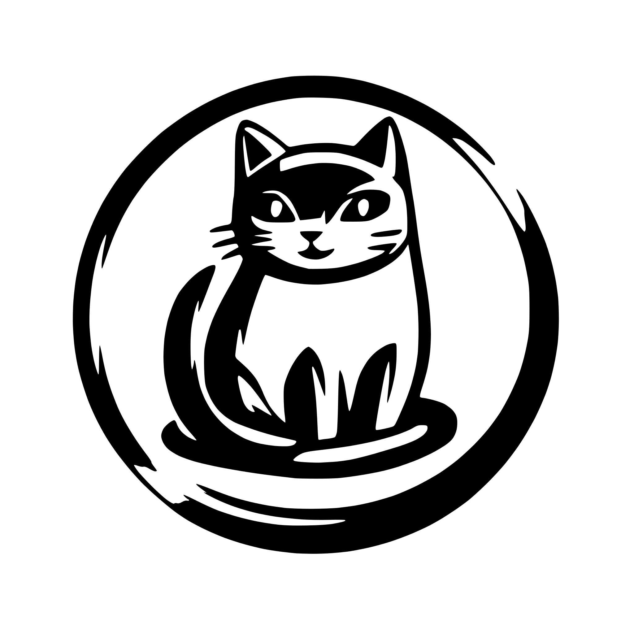 AI-generated SVG of 'sitting black cat'