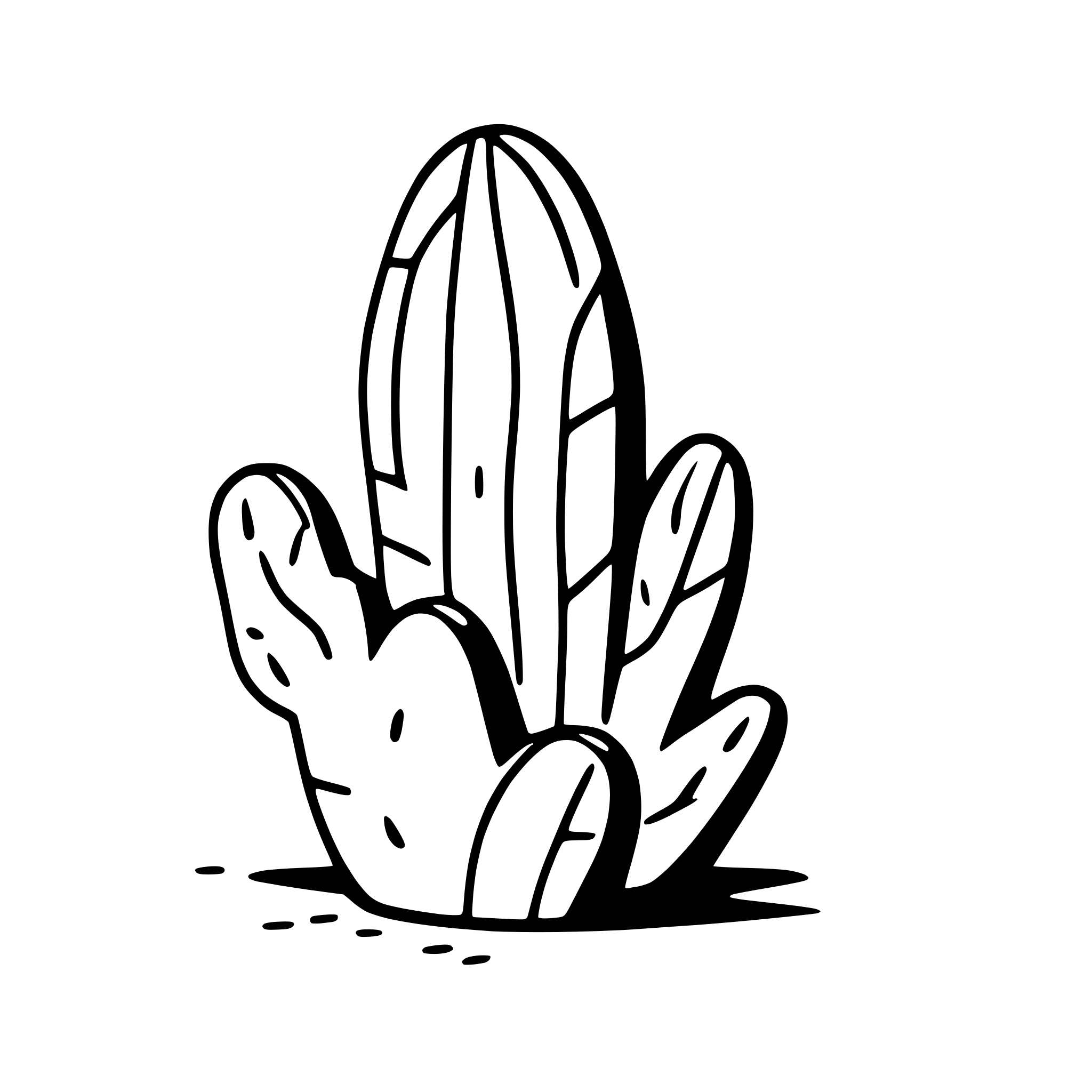 AI-generated SVG of 'cactus in arid landscape'