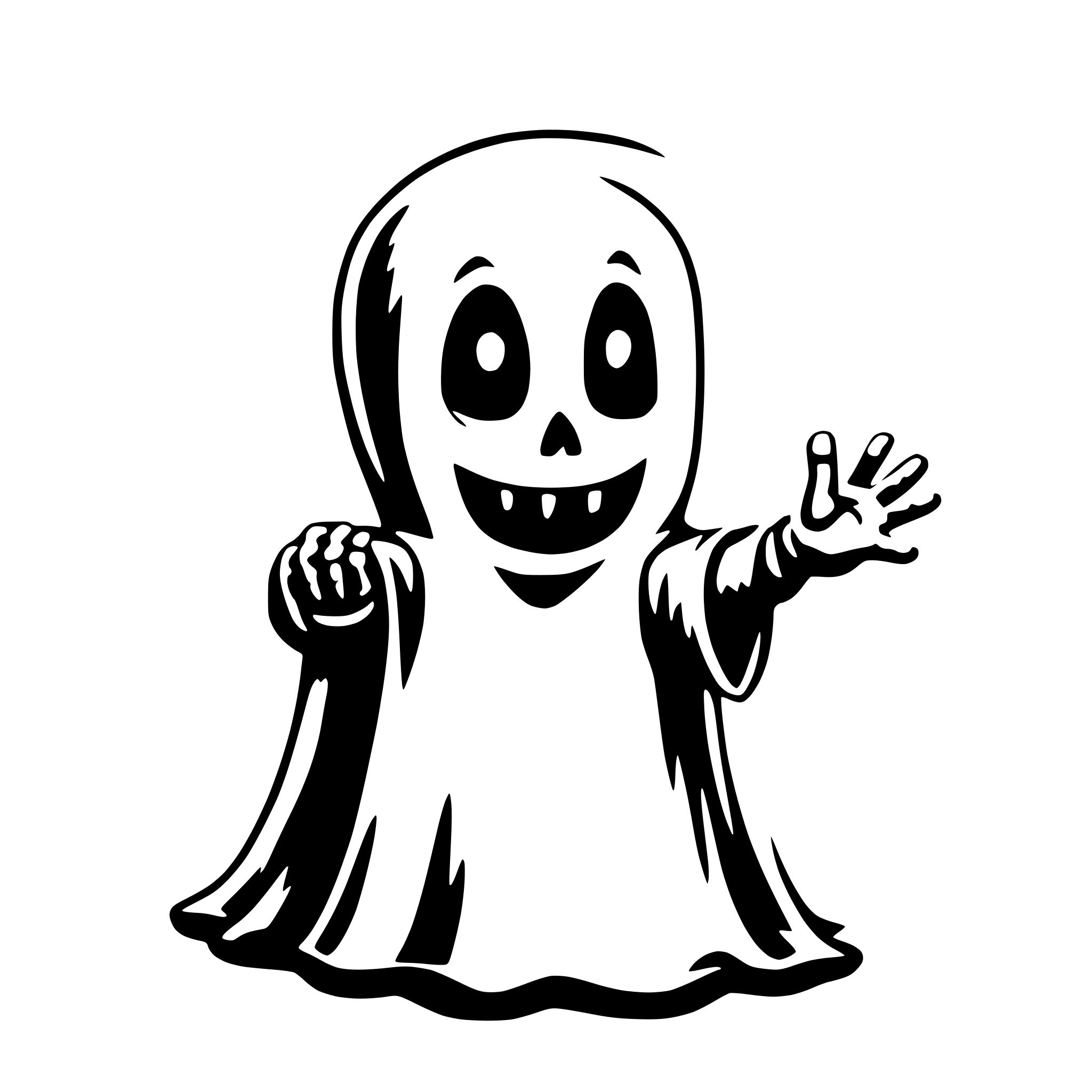 AI-generated SVG of 'caspar the little ghost'