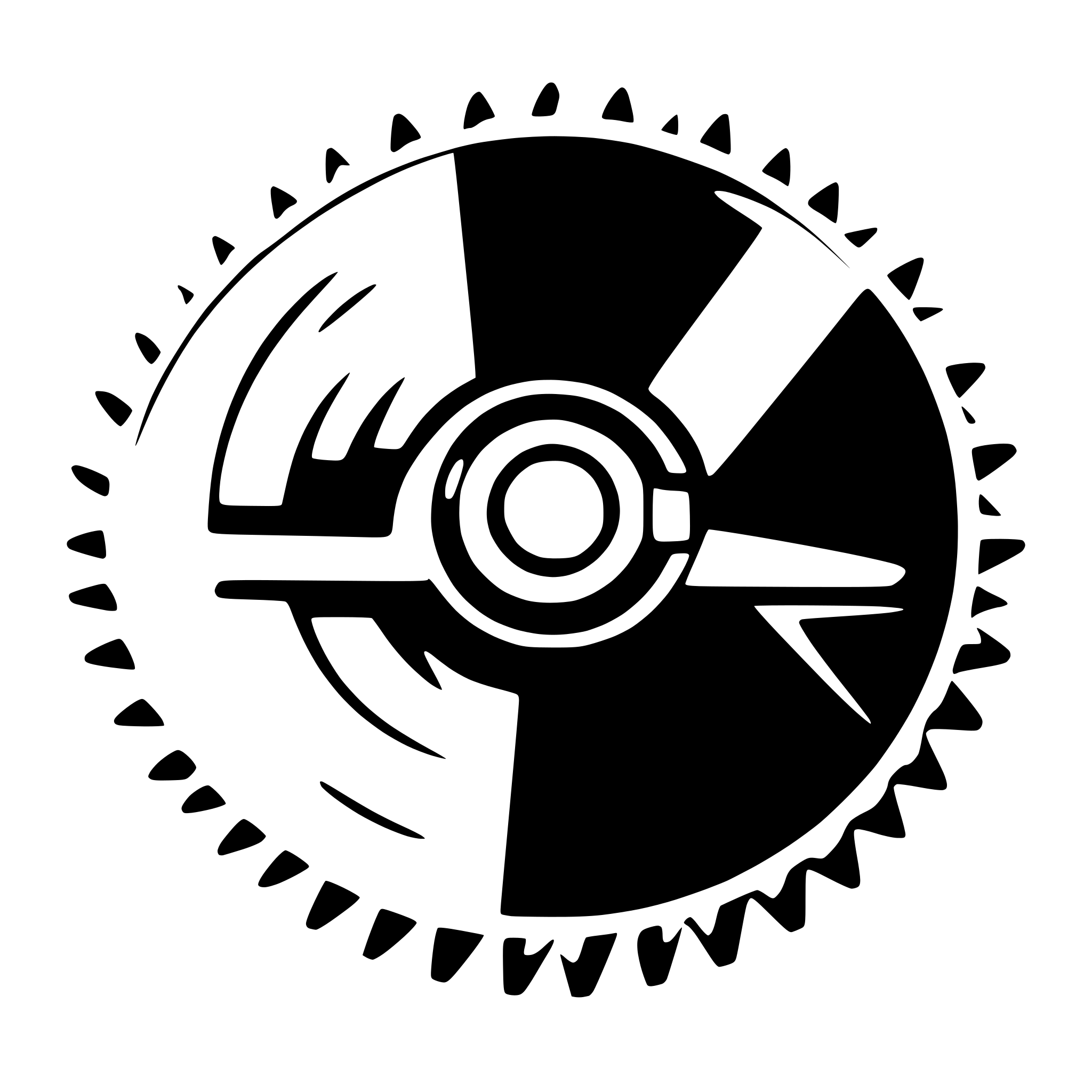 AI-generated SVG of a A zen table saw blade