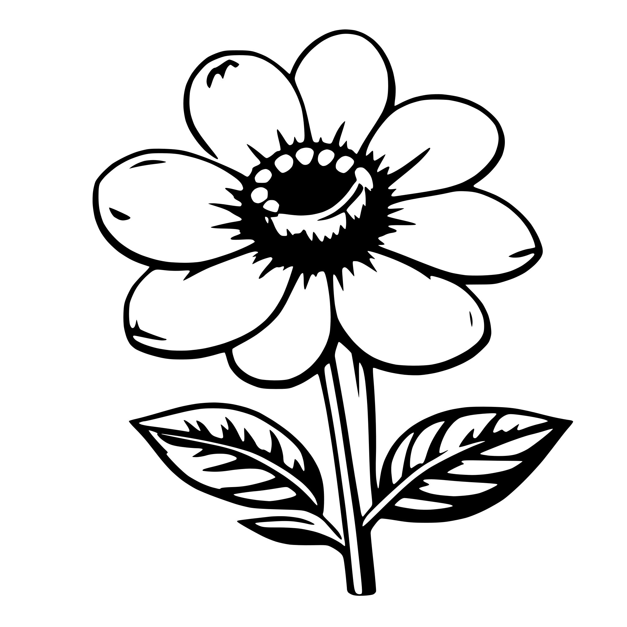 AI-generated SVG of 'A beautiful flower'