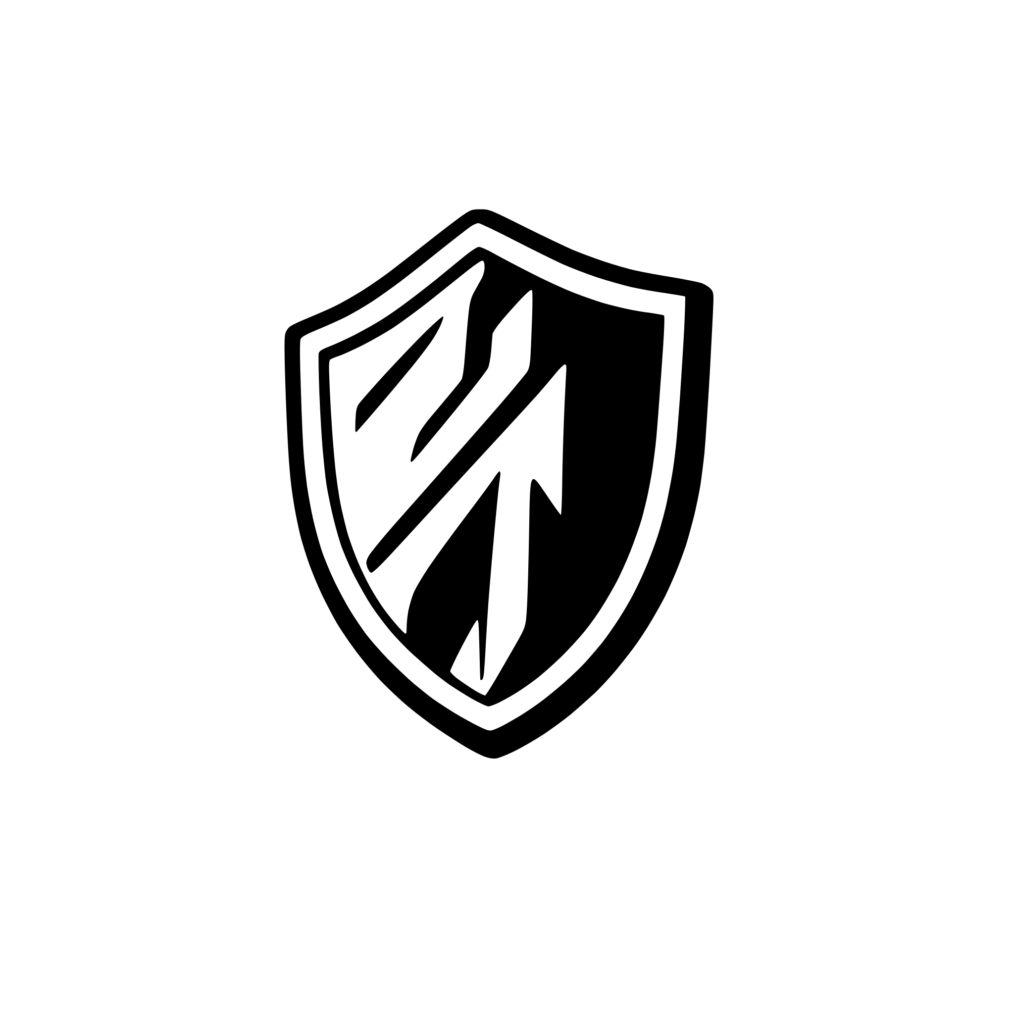 AI-generated SVG of a stylized shield with diagonal line