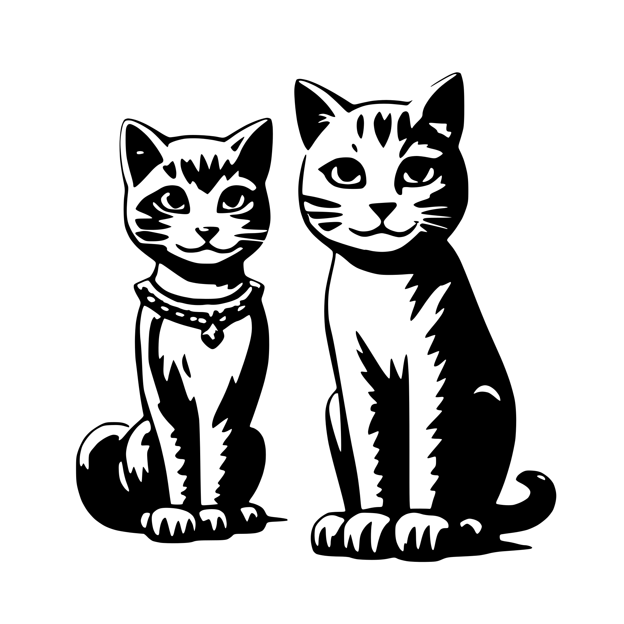 AI-generated SVG of a 小猫咪学德语