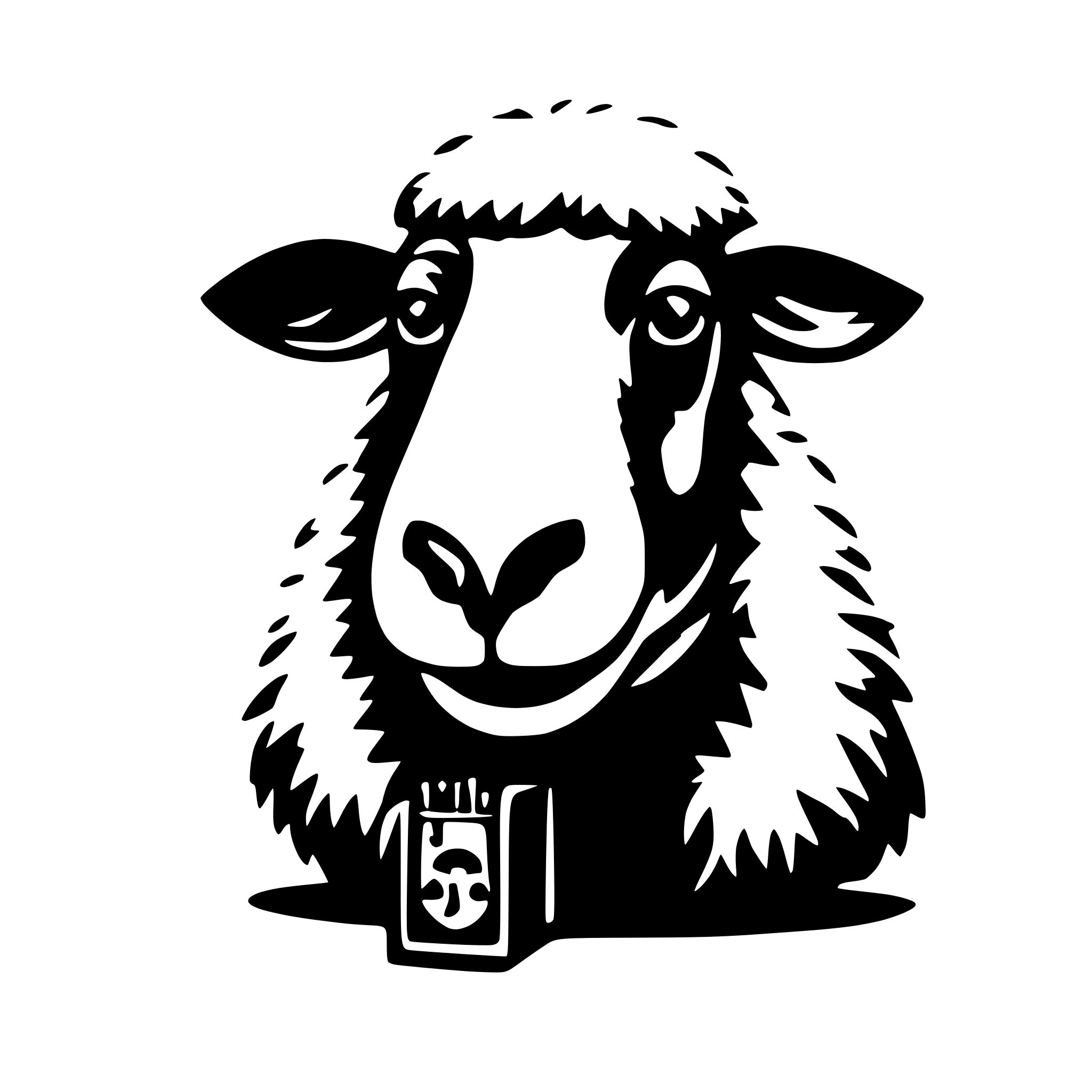 AI-generated SVG of a musician sheep